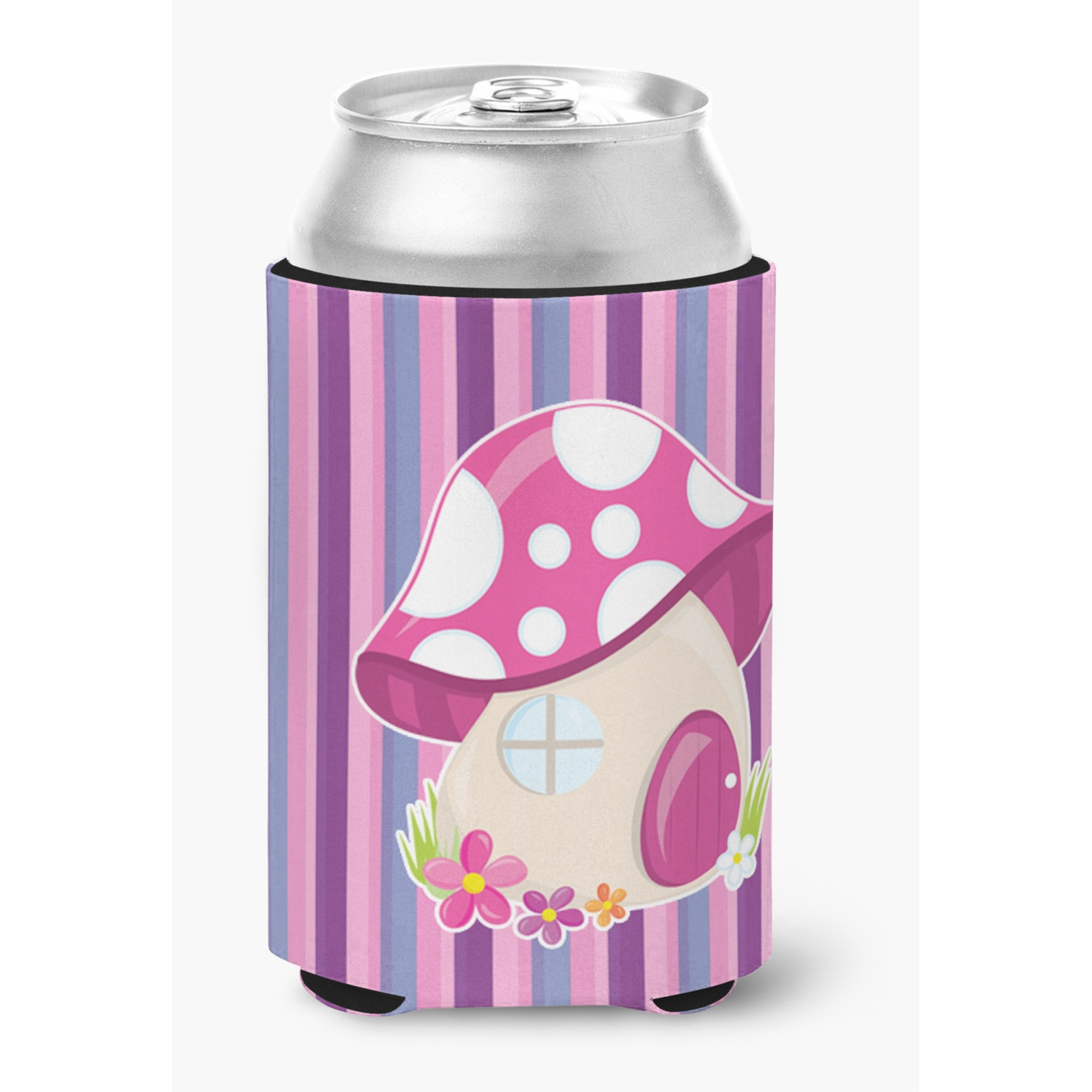 &quotCaroline's Treasures Fairy House Pink & Purple Can or Bottle Hugger, Can Hugger, Multicolor"
