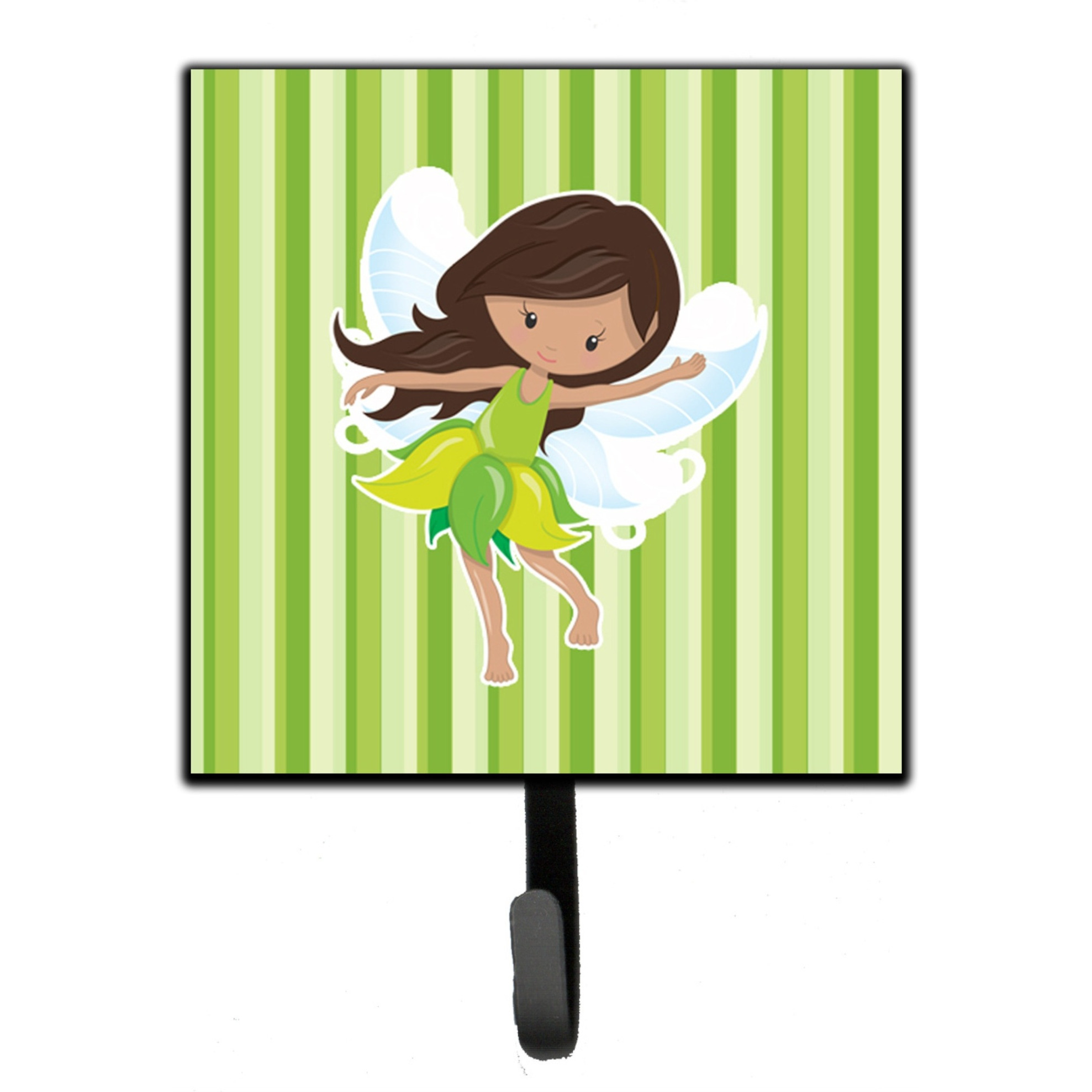 &quotCaroline's Treasures Fairy Green Stripes Wall Hook, Small, Multicolor"