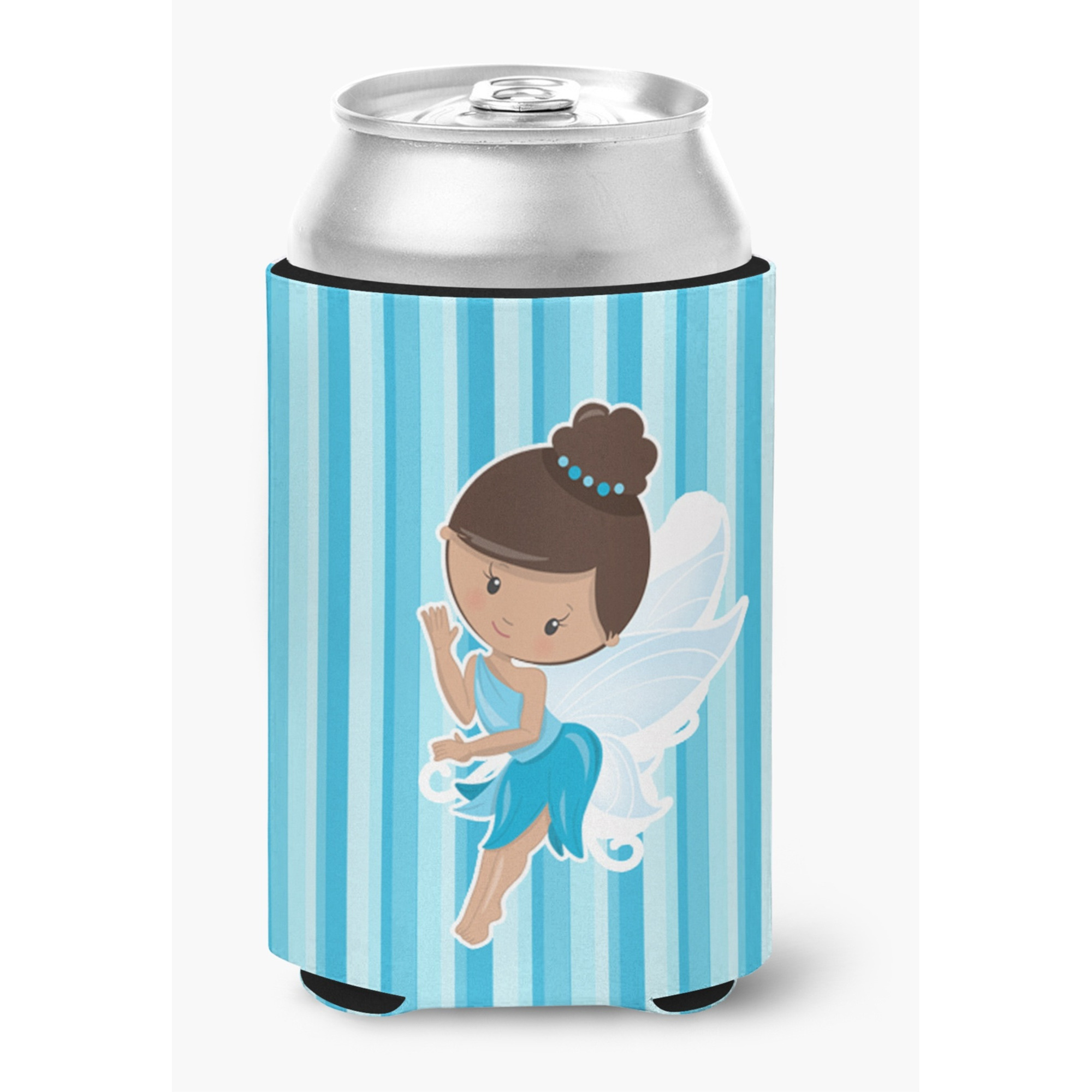&quotCaroline's Treasures BB6910CC Fairy Blue Stripes Can or Bottle Hugger, Can Hugger, Multicolor"