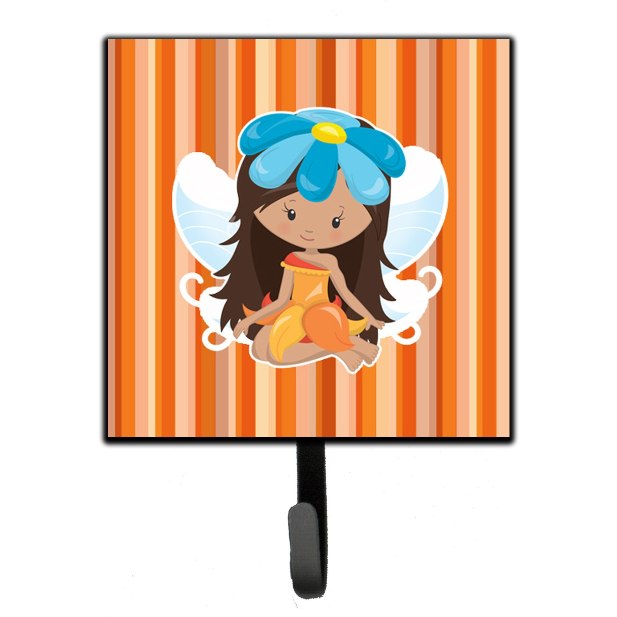 &quotCaroline's Treasures Fairy Orange Stripes Wall Hook, Small, Multicolor"