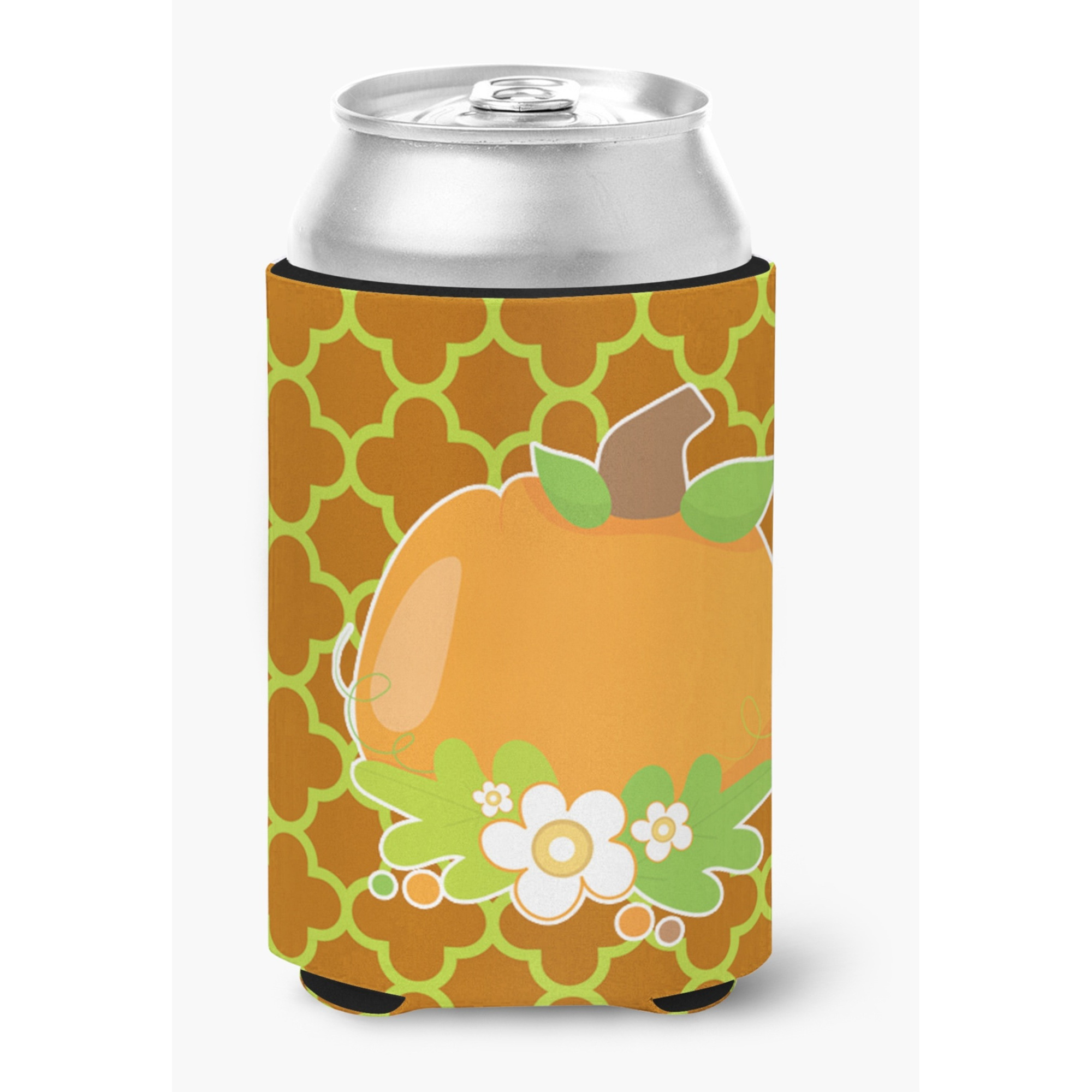 &quotCaroline's Treasures Fall Pumpkin Orange Quatrfoil Can or Bottle Hugger, Can Hugger, Multicolor"