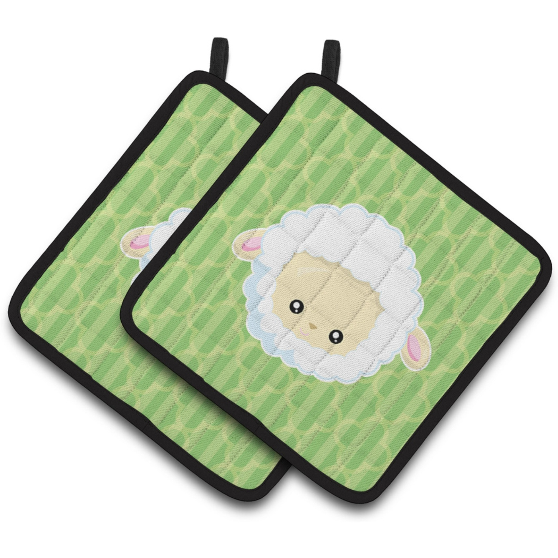 &quotCaroline's Treasures BB6928PTHD Sheep Lamb Face Pair of Pot Holders, 7.5 x 7.5"", Multicolor"