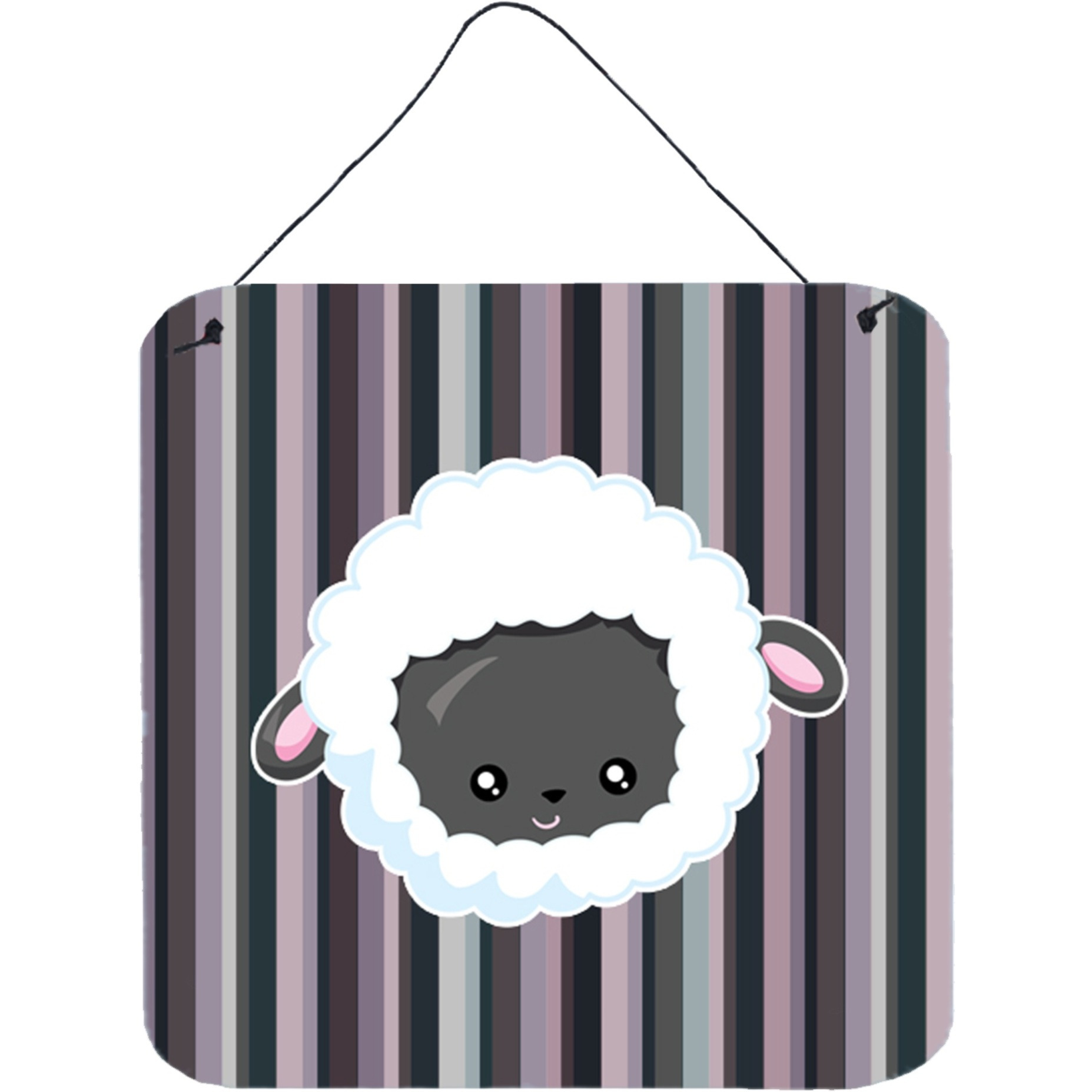 &quotCaroline's Treasures Black Sheep Lamb Face Metal Print, 6"" x 6"", Multicolor"