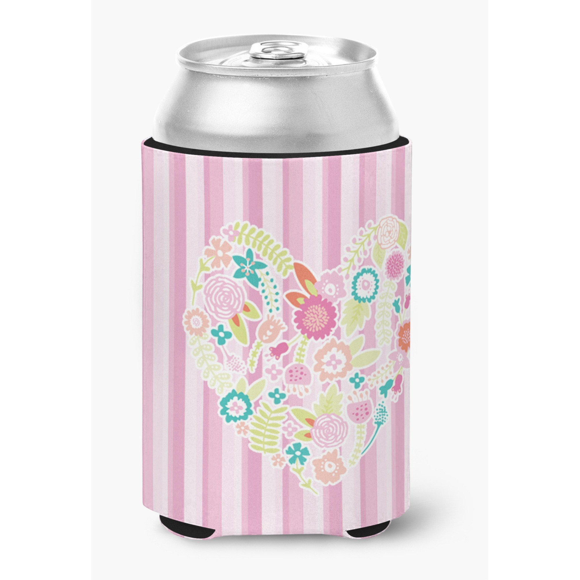 &quotCaroline's Treasures Flowered Heart Can or Bottle Hugger, Can Hugger, Multicolor"