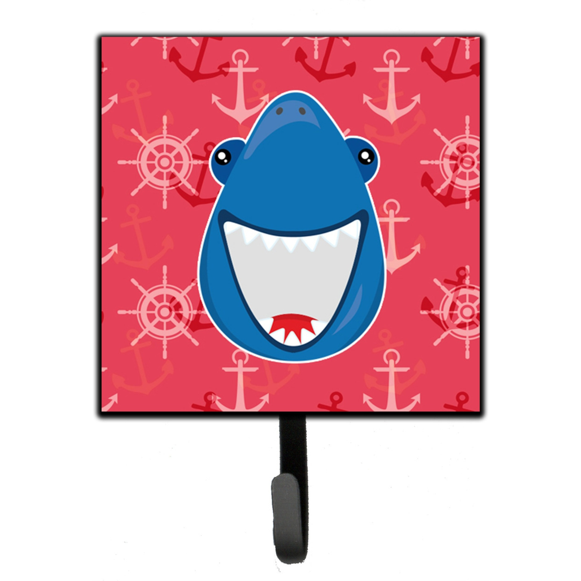 &quotCaroline's Treasures Shark Wide Open Wall Hook, Small, Multicolor"