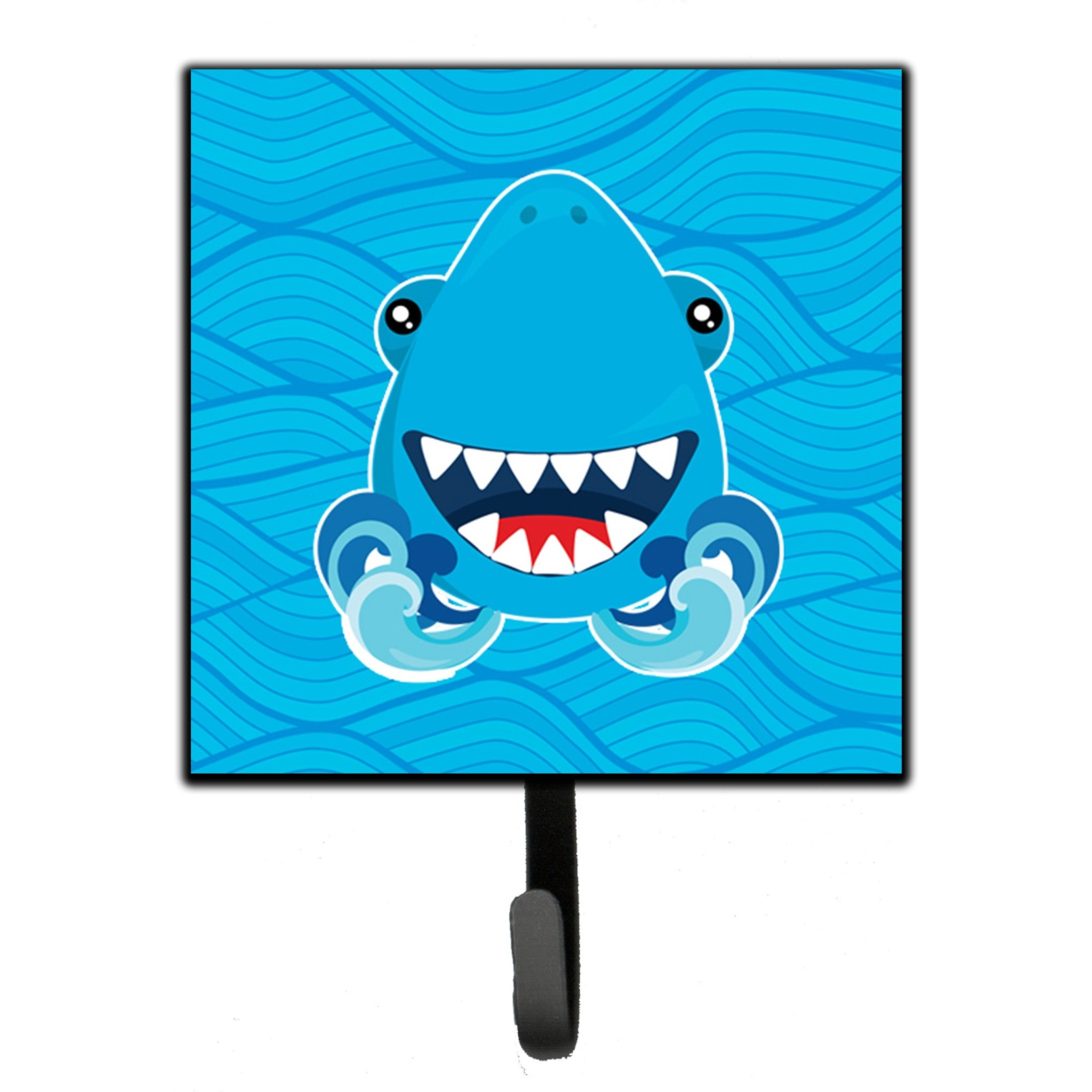 &quotCaroline's Treasures Shark Open Wide in Waves Wall Hook, Small, Multicolor"