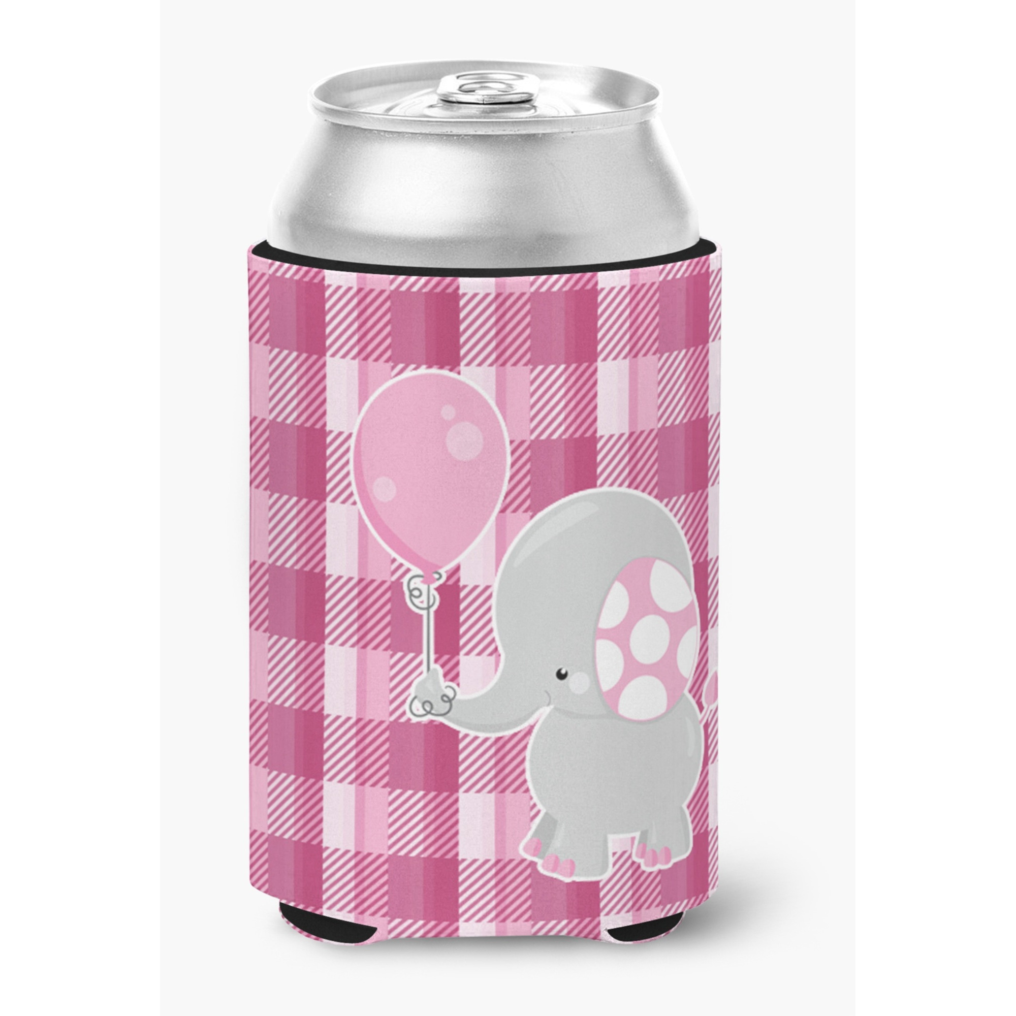 &quotCaroline's Treasures Elephant with Pink Balloon Can or Bottle Hugger, Can Hugger, Multicolor"