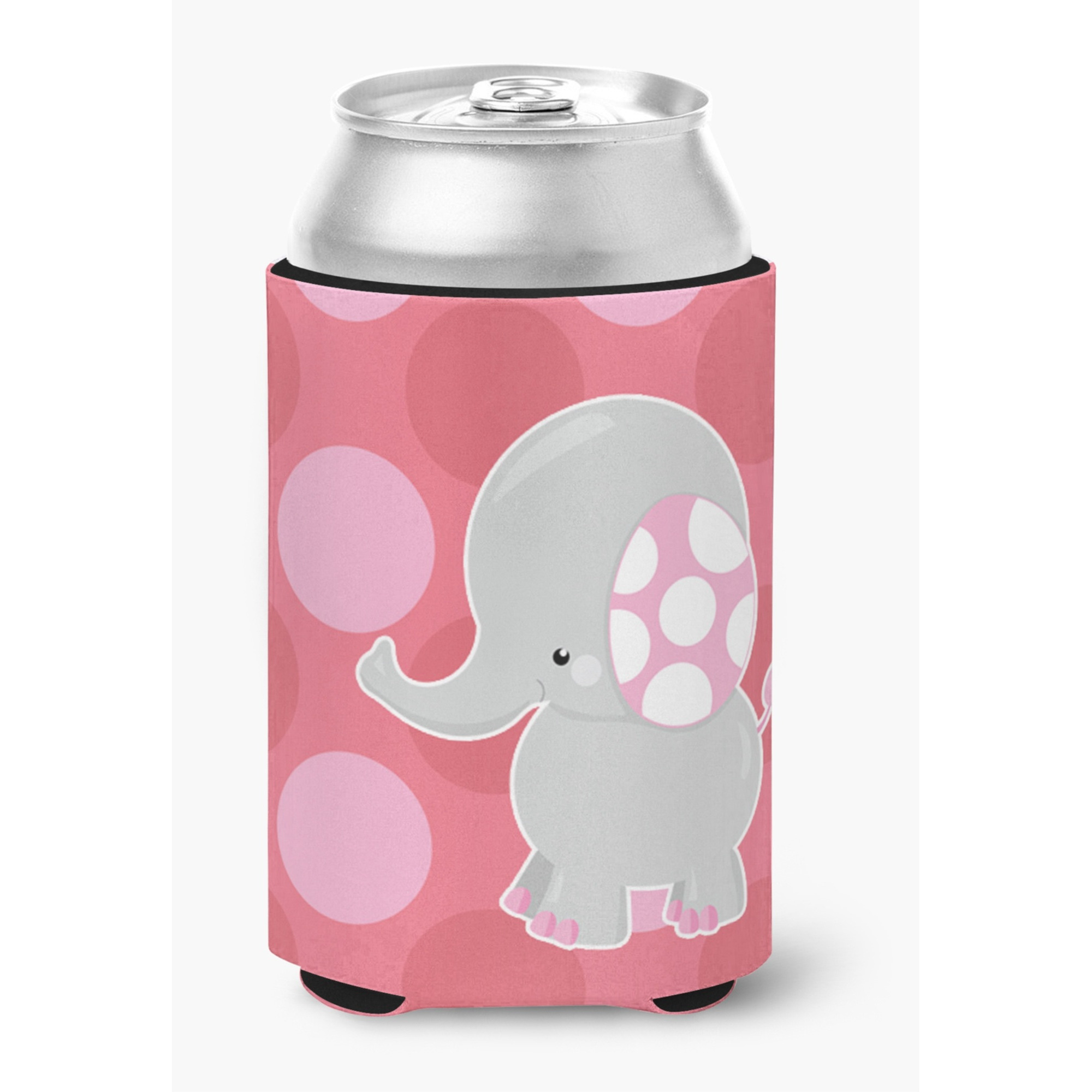 &quotCaroline's Treasures Elephant Big Polkadots Can or Bottle Hugger, Can Hugger, Multicolor"