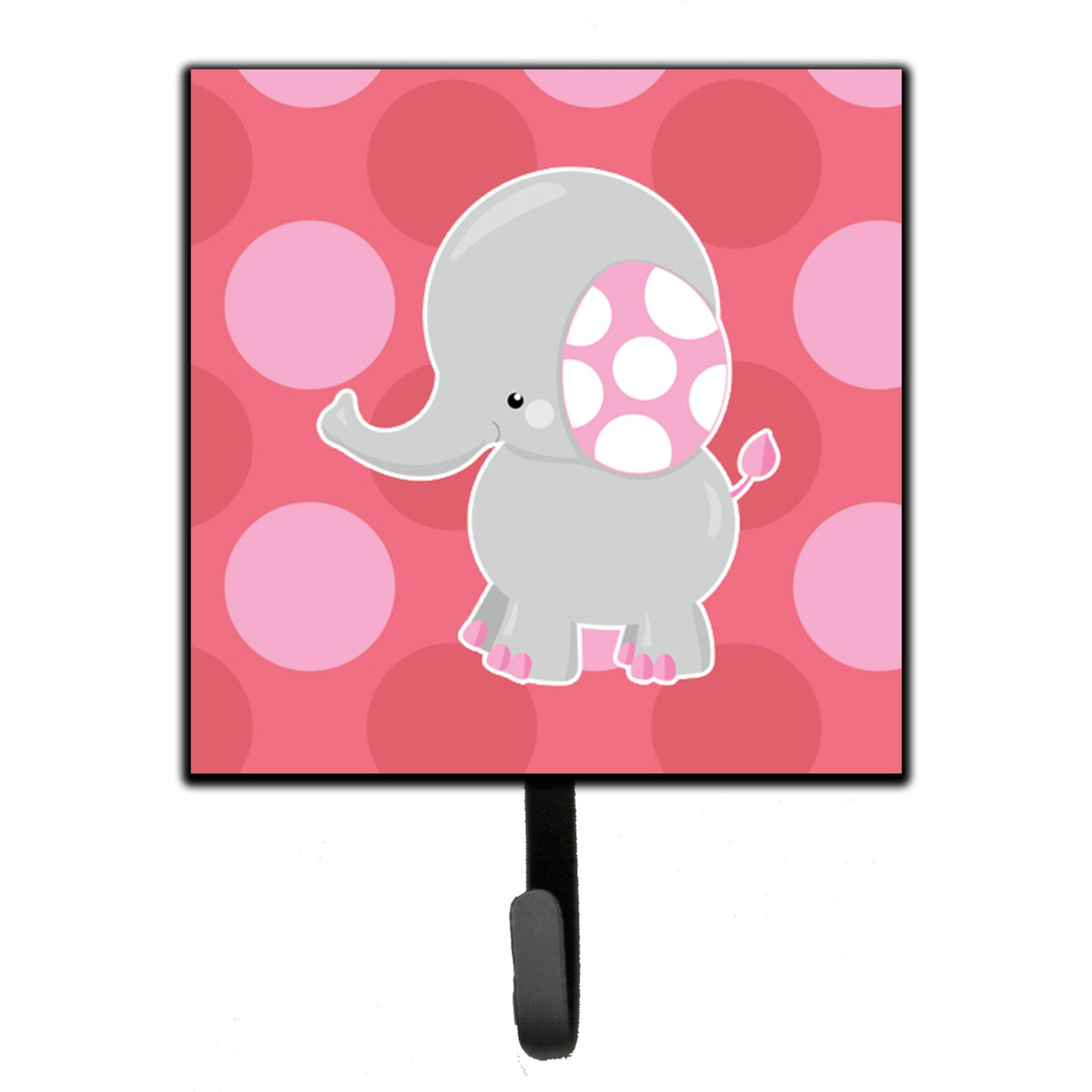 &quotCaroline's Treasures Elephant Big Polkadots Wall Hook, Small, Multicolor"