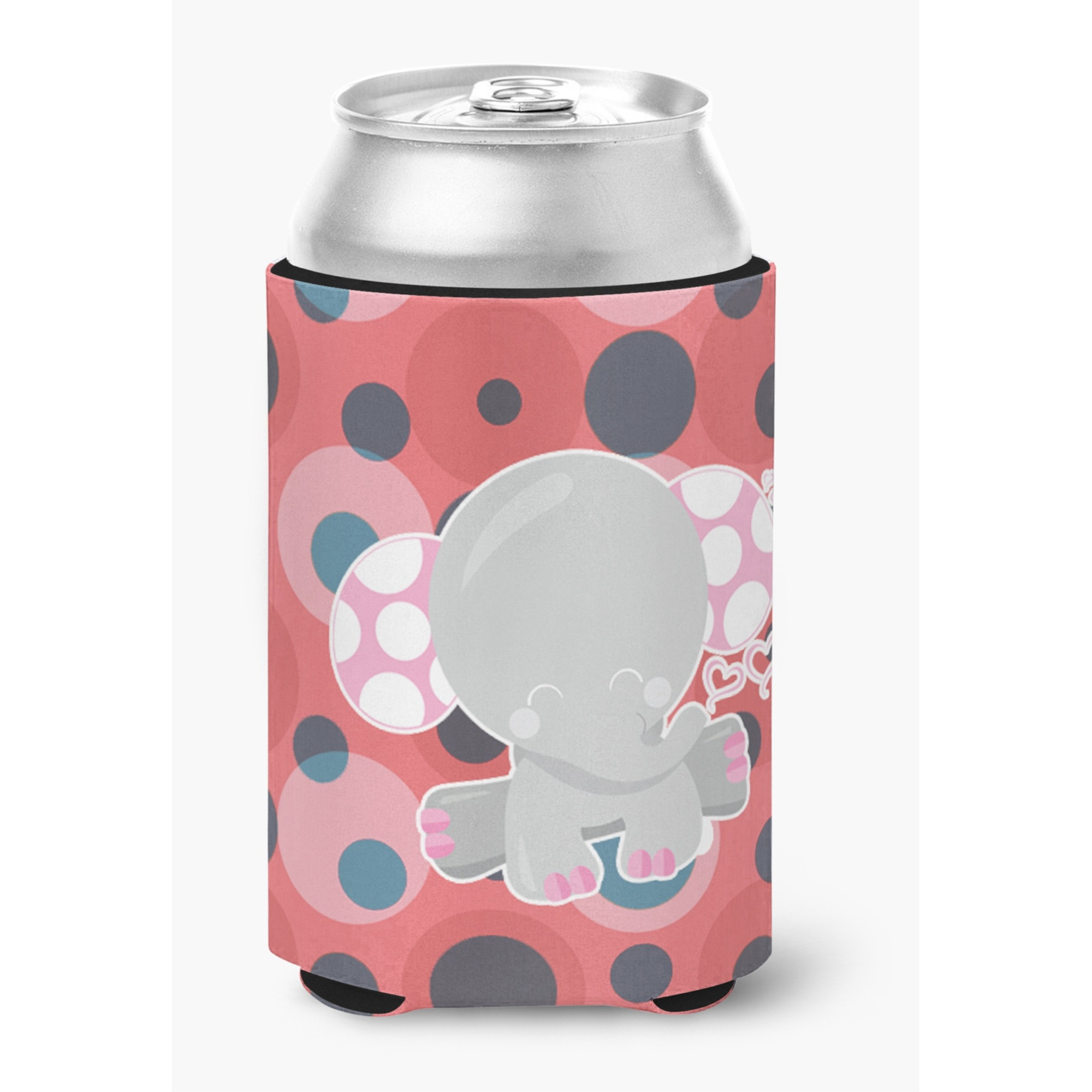 &quotCaroline's Treasures Elephant Lots of Polkadots Can or Bottle Hugger, Can Hugger, Multicolor"