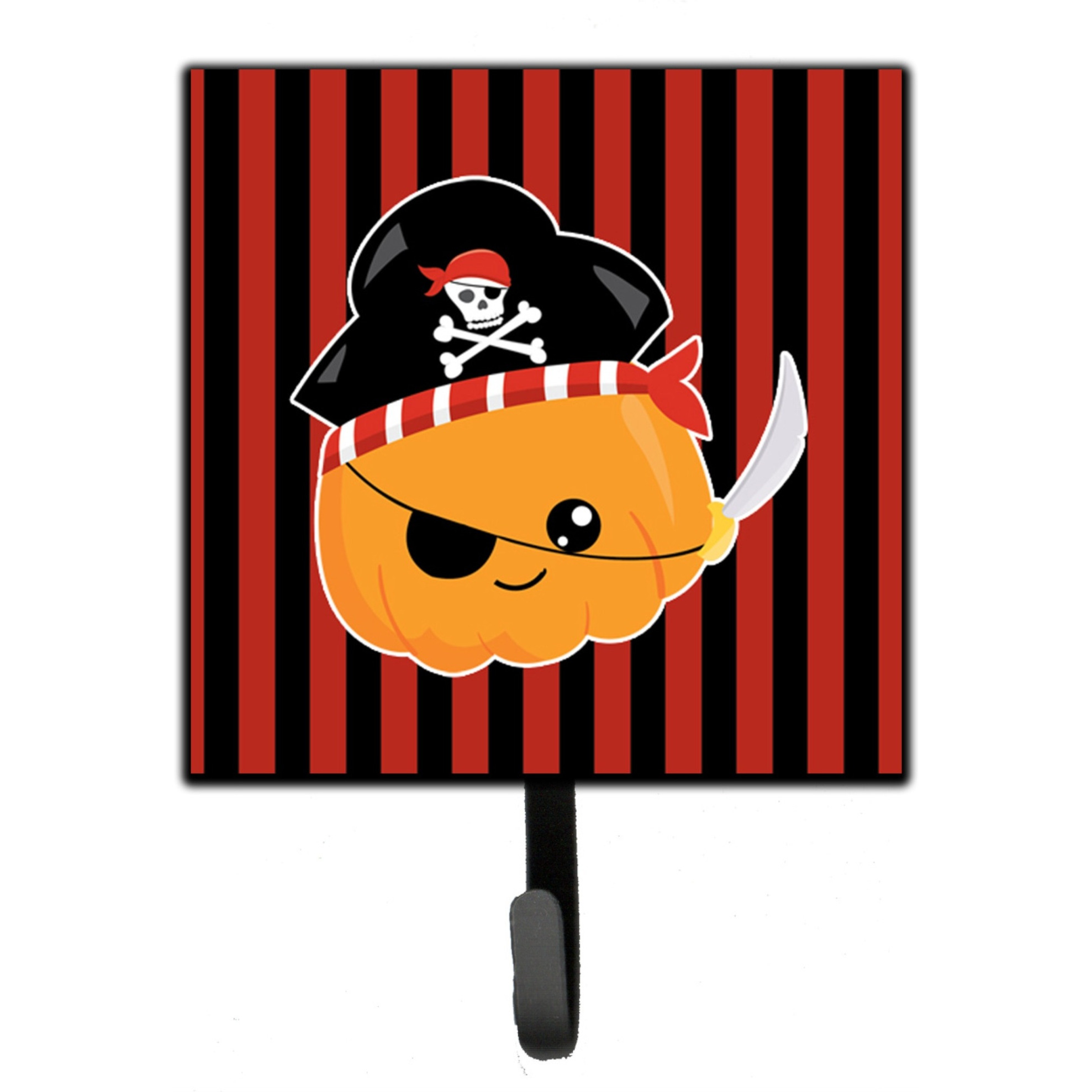 &quotCaroline's Treasures Halloween Pumpkin Pirate Wall Hook, Small, Multicolor"