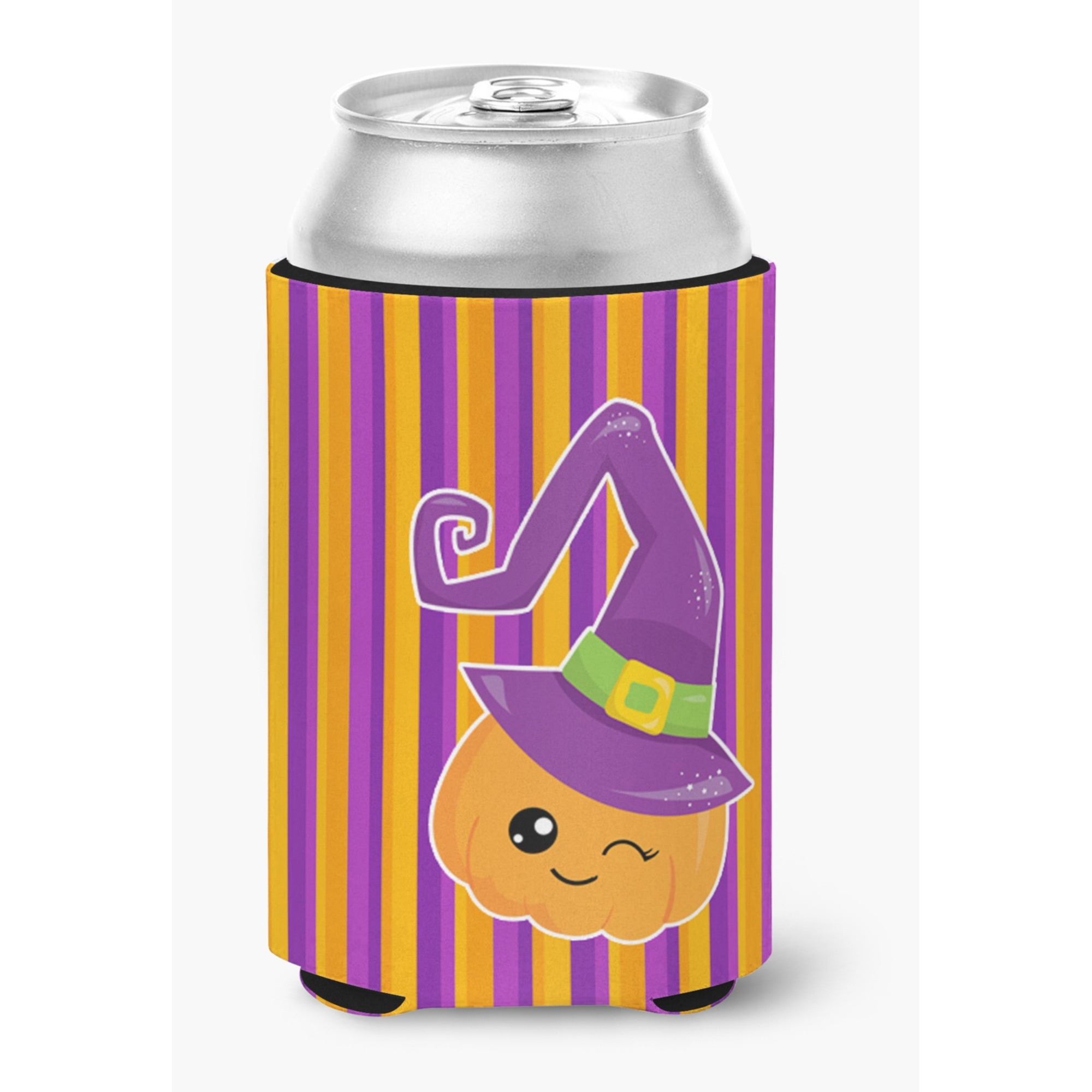 &quotCaroline's Treasures Halloween Pumpkin Witch Can or Bottle Hugger, Can Hugger, Multicolor"