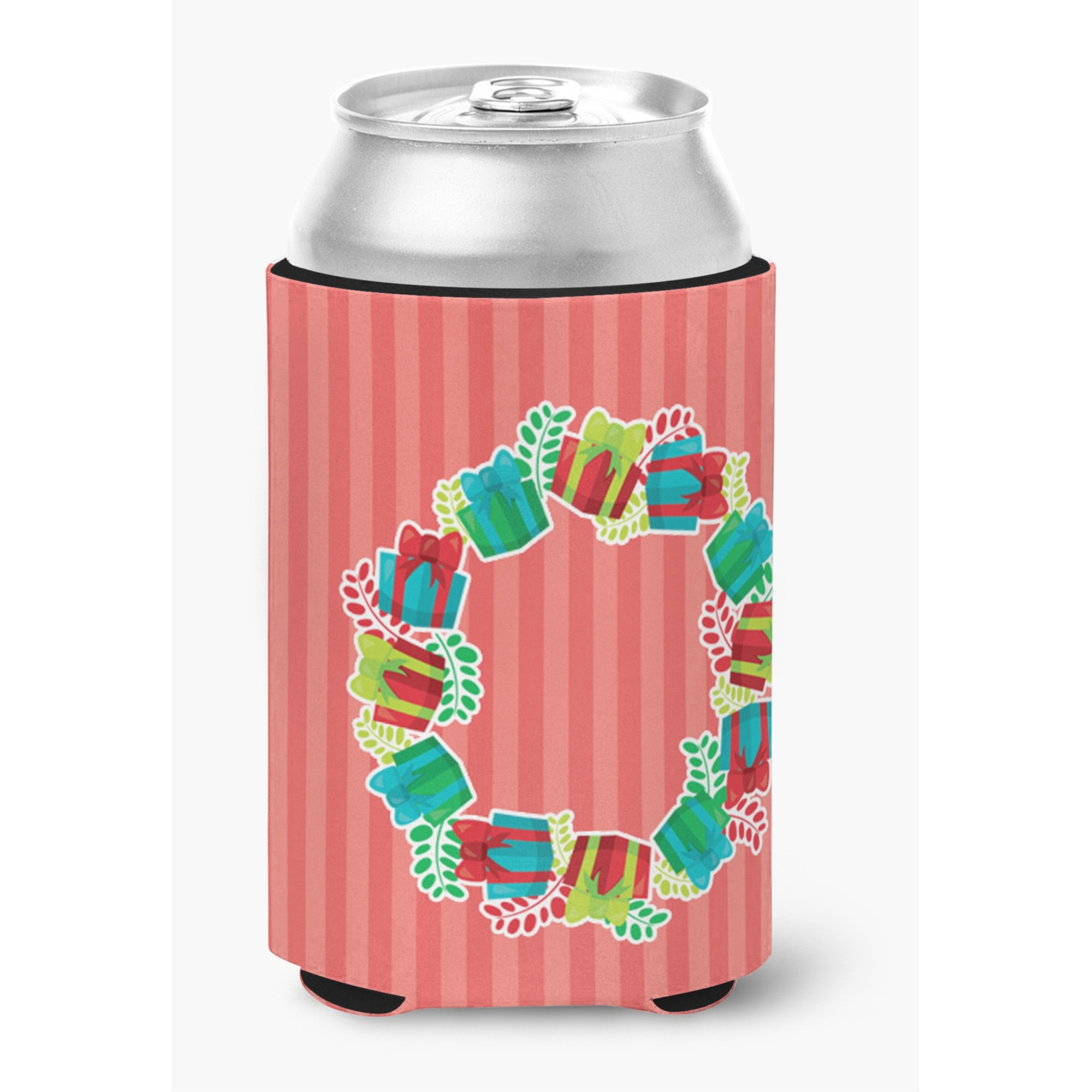 &quotCaroline's Treasures Christmas Wreath Presents Can or Bottle Hugger, Can Hugger, Multicolor"