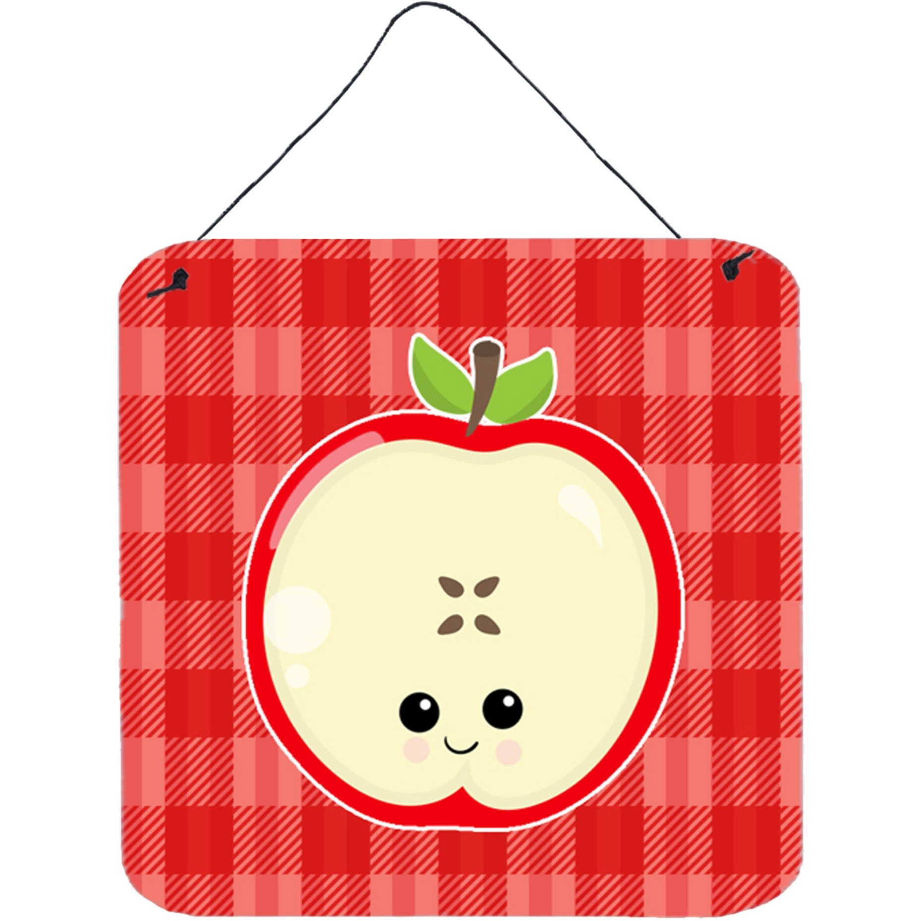 &quotCaroline's Treasures Apple Face Metal Print, 6"" x 6"", Multicolor"