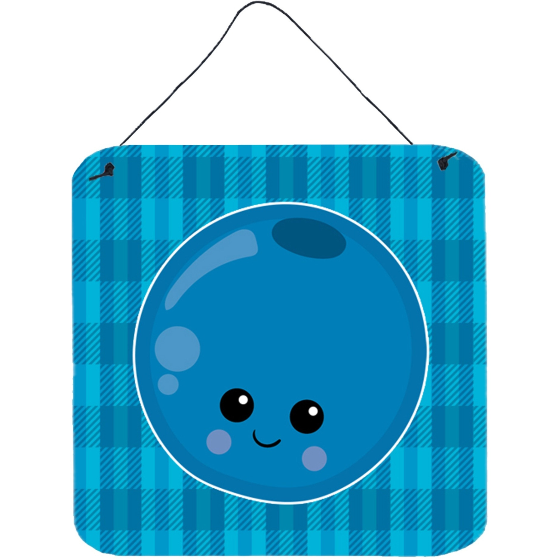&quotCaroline's Treasures Blueberry Face Metal Print, 6"" x 6"", Multicolor"