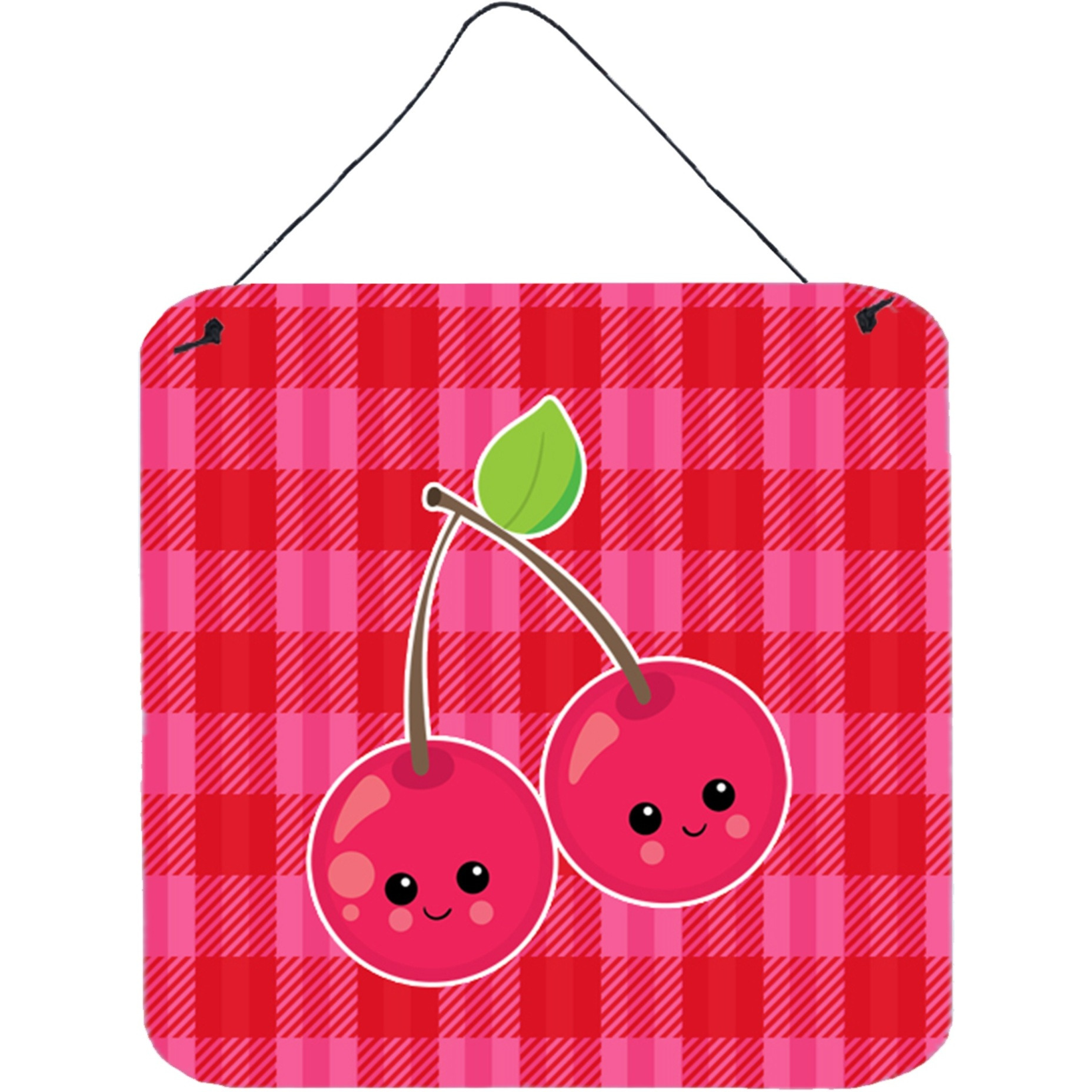 &quotCaroline's Treasures Cherry Faces Metal Print, 6"" x 6"", Multicolor"