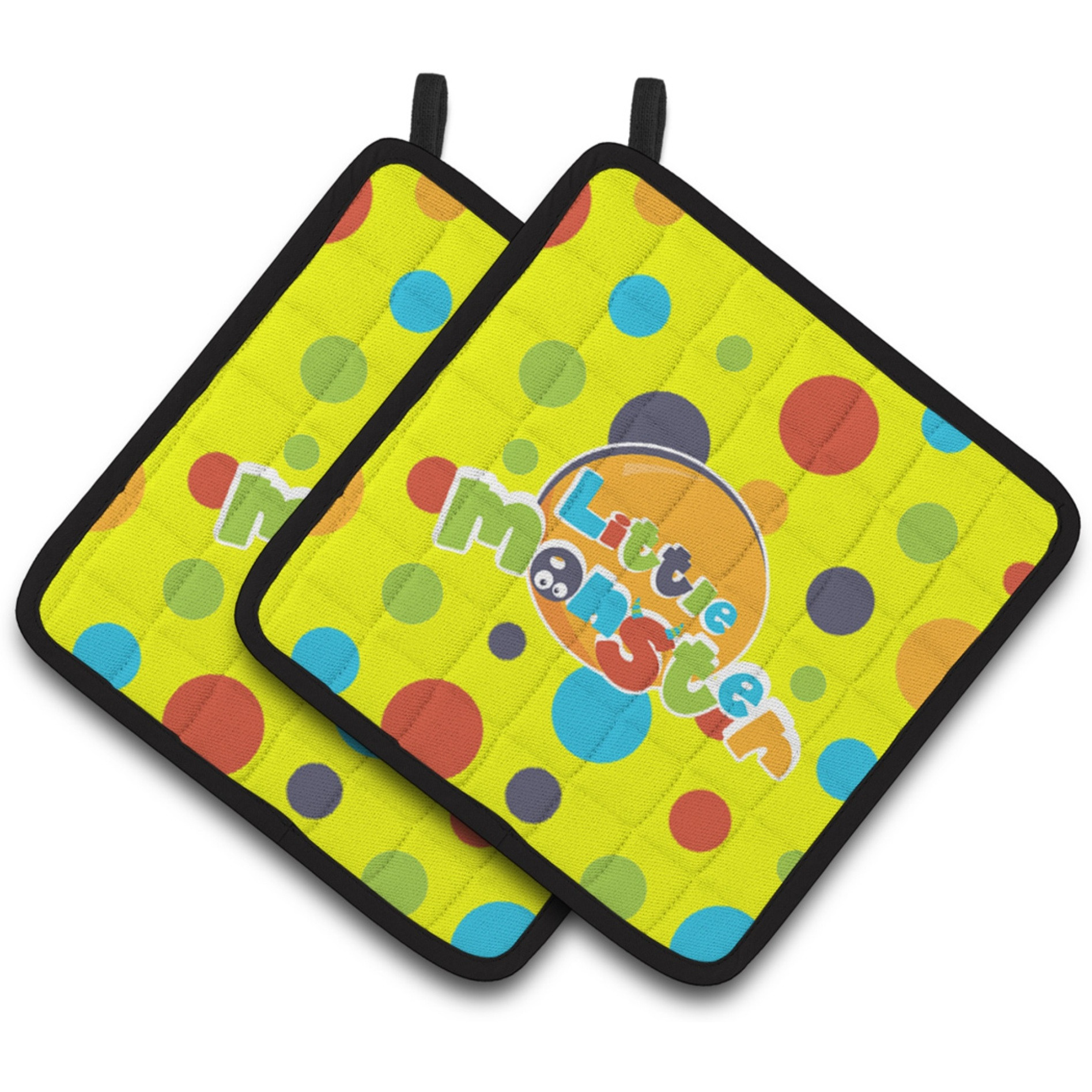 &quotCaroline's Treasures Little Monster Pair of Pot Holders, 7.5 x 7.5, Multicolor"