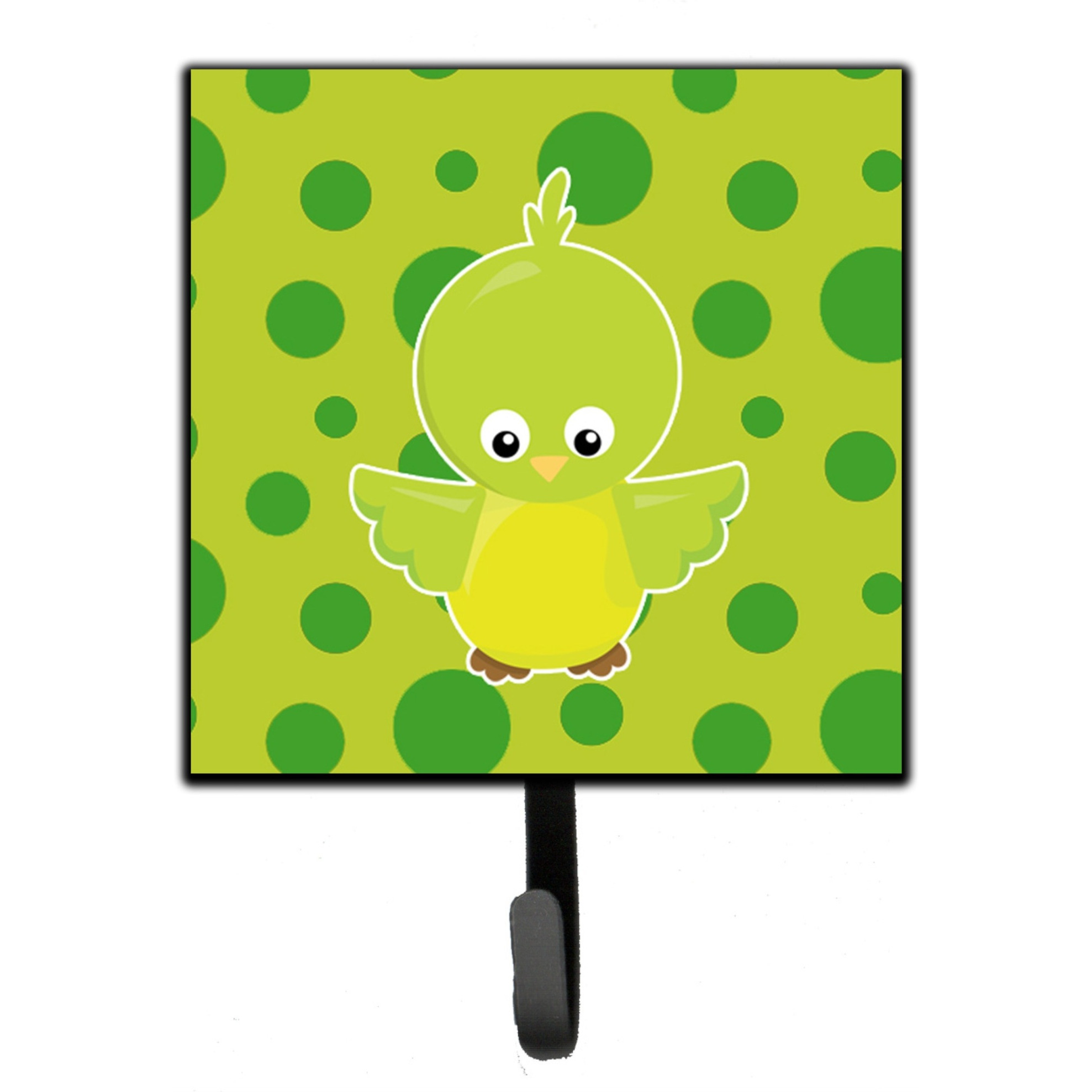 &quotCaroline's Treasures Bird on Green Polkadots Wall Hook, Small, Multicolor"