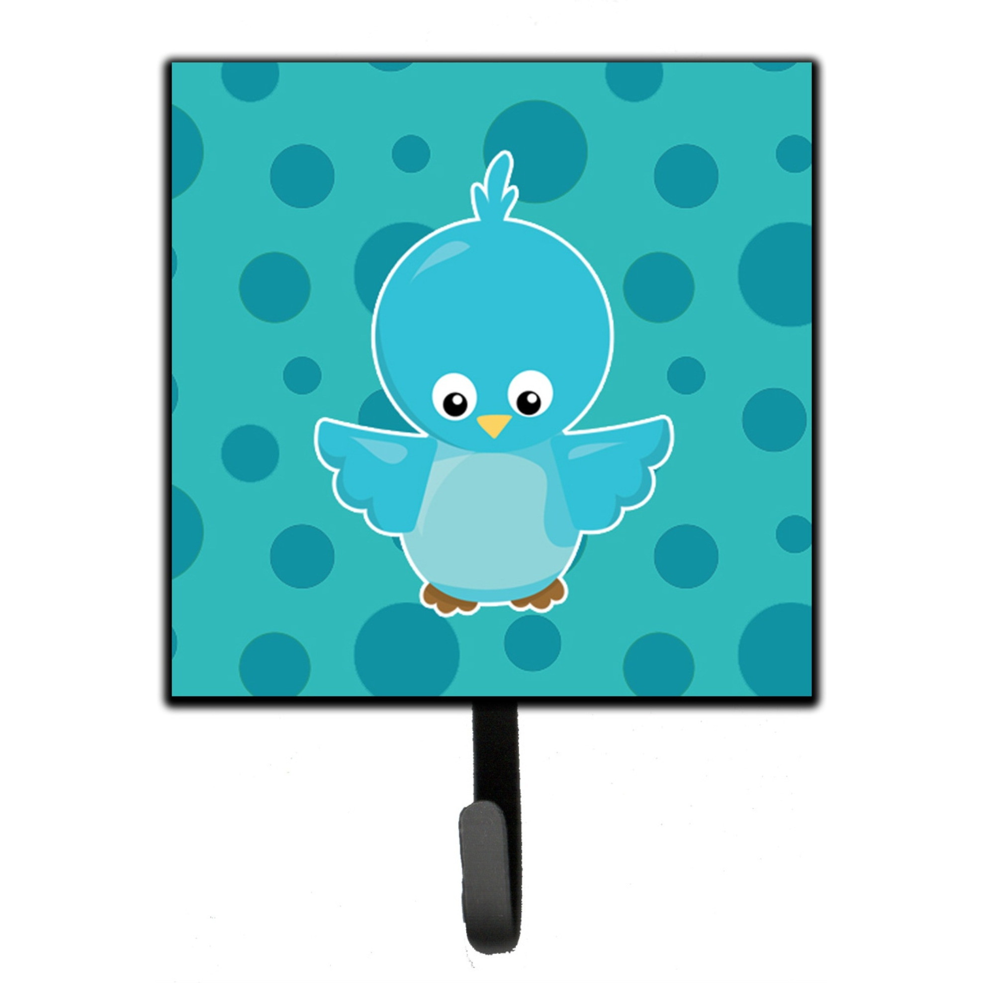&quotCaroline's Treasures Bird on Blue Polkadots Wall Hook, Small, Multicolor"