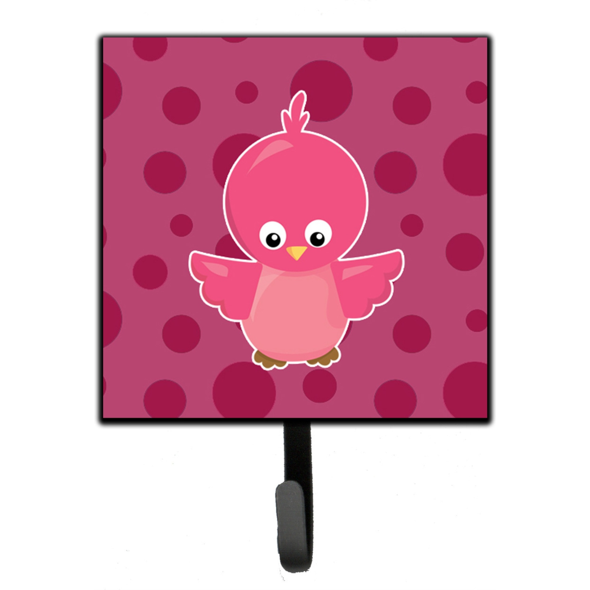 &quotCaroline's Treasures Bird on Pink Polkadots Wall Hook, Small, Multicolor"