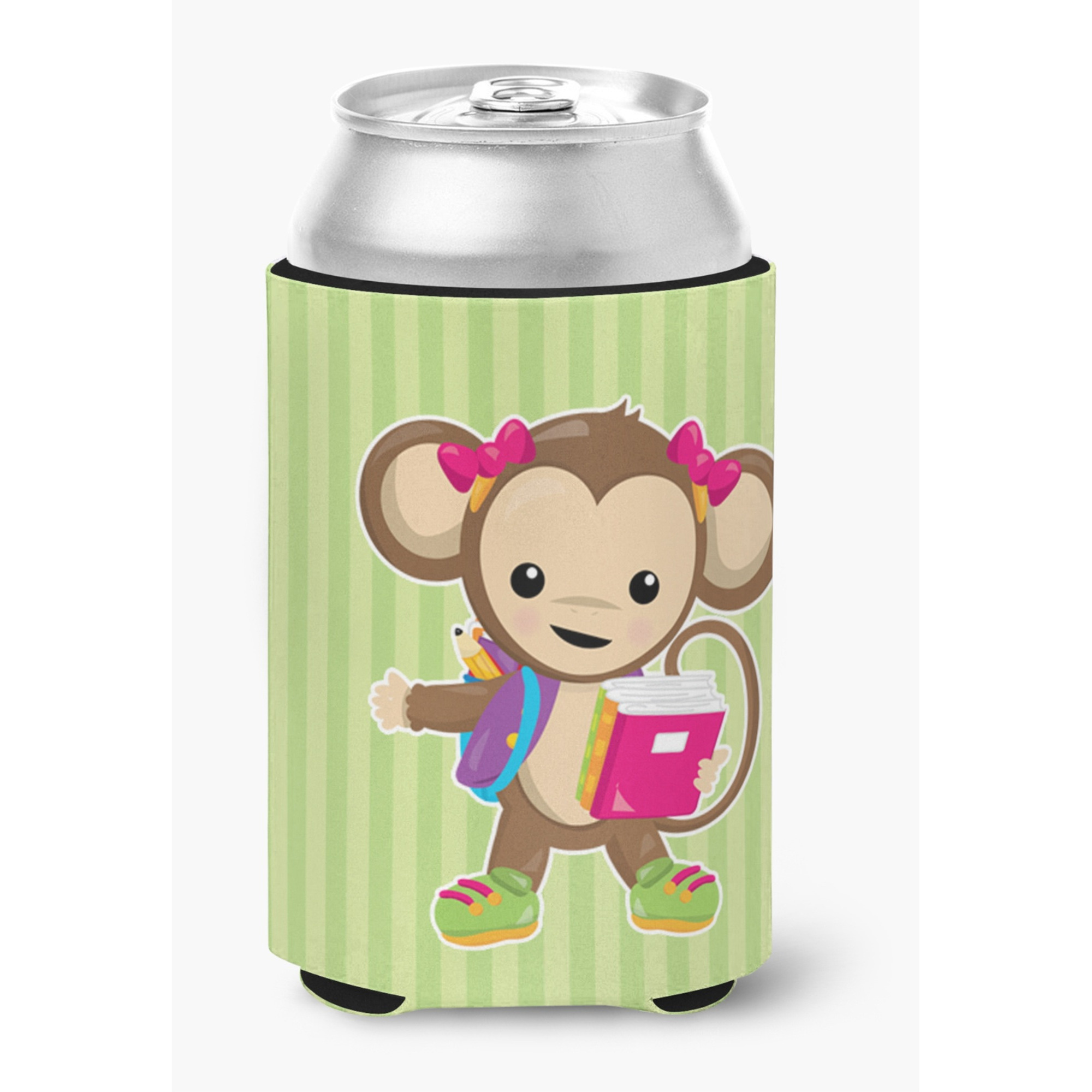 &quotCaroline's Treasures Monkey Going To School Can or Bottle Hugger, Can Hugger, Multicolor"