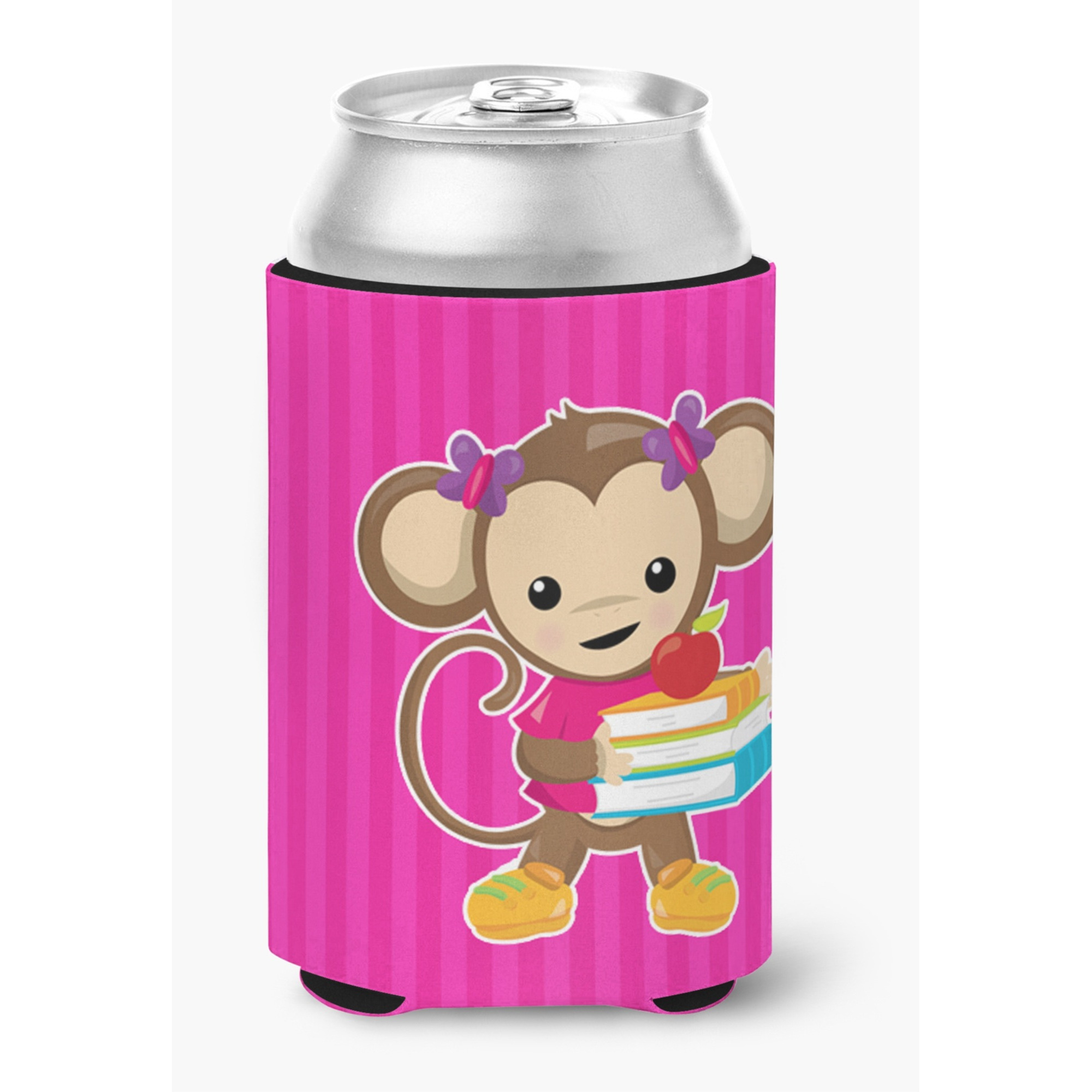 &quotCaroline's Treasures Monkey & School Books Can or Bottle Hugger, Can Hugger, Multicolor"