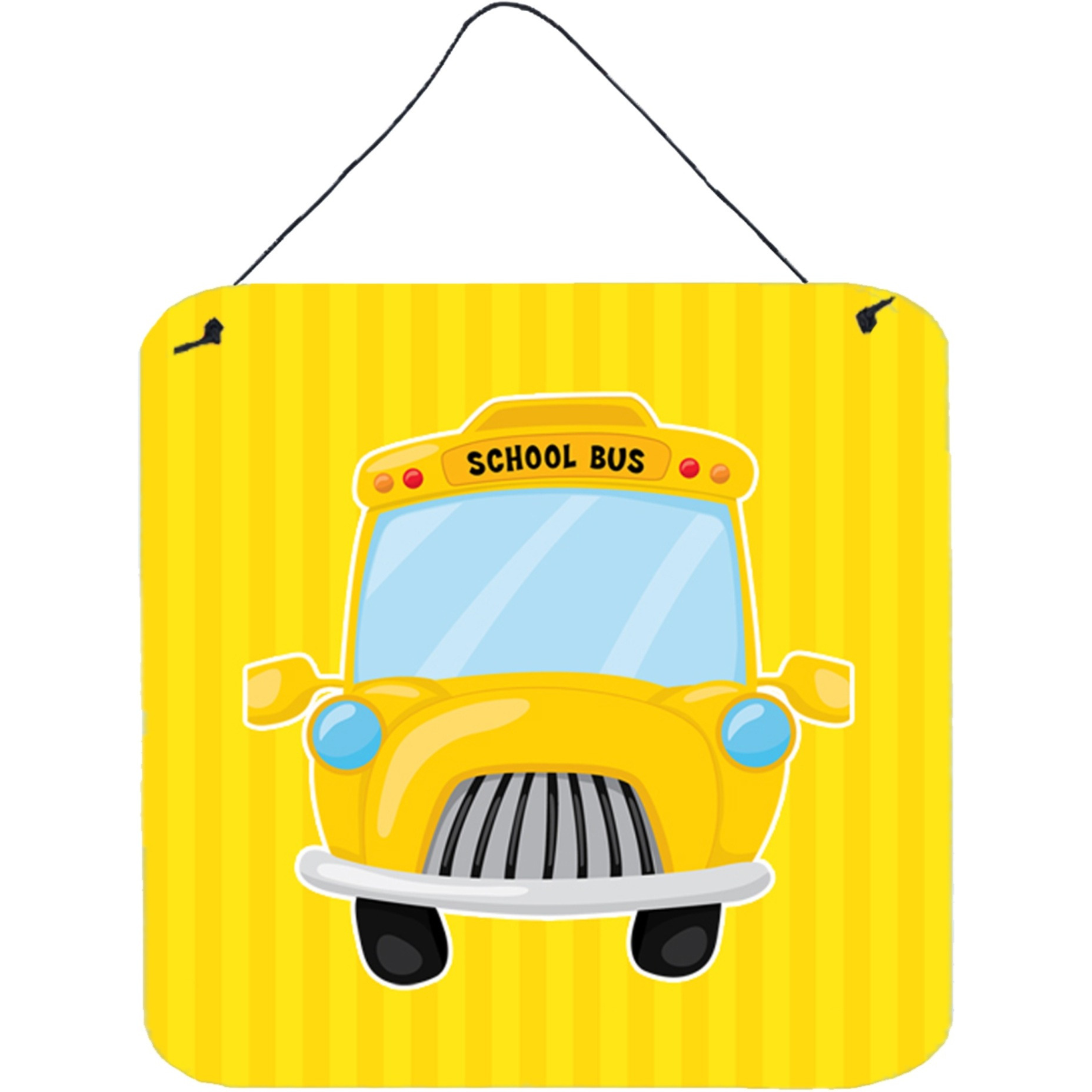 &quotCaroline's Treasures School Bus Metal Print, 6"" x 6"", Multicolor"