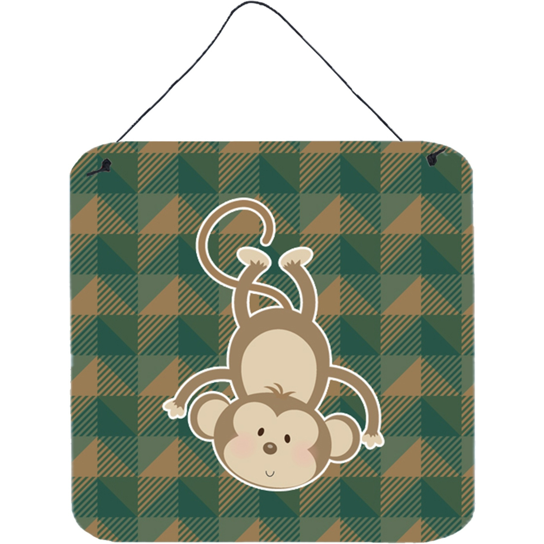 &quotCaroline's Treasures Monkey Metal Print, 6"" x 6"", Multicolor"