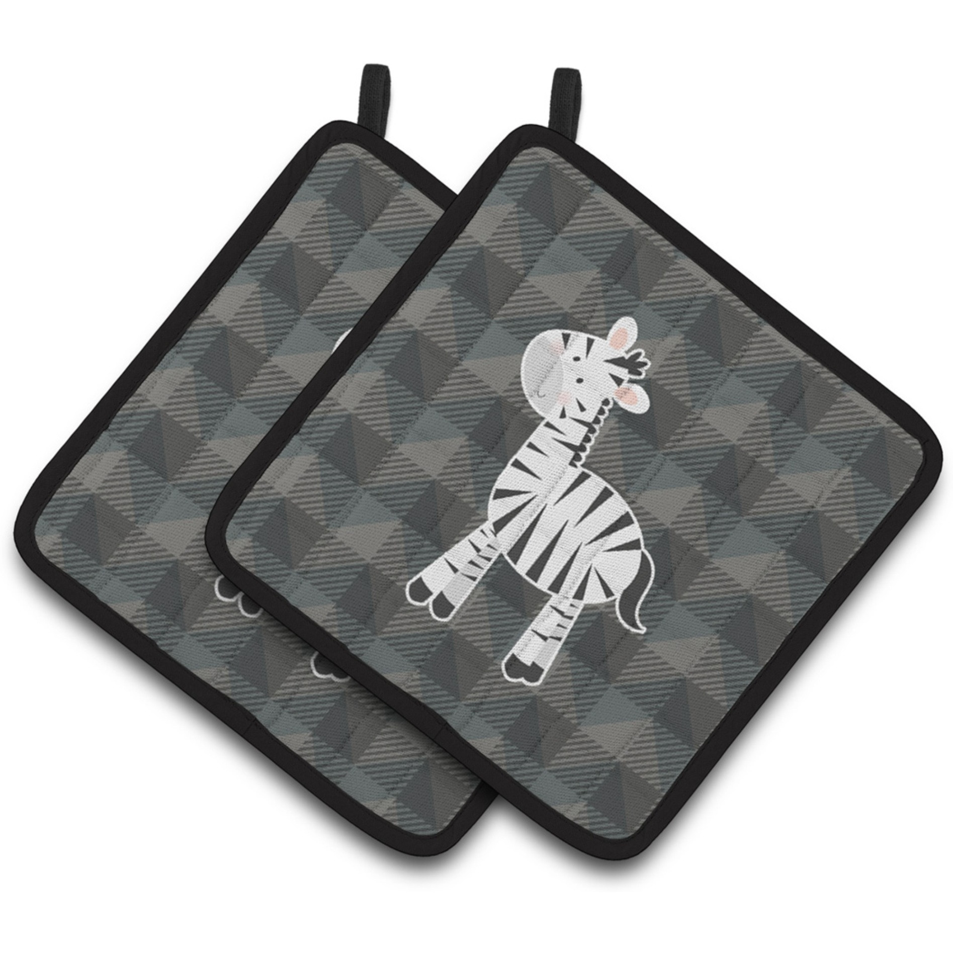 &quotCaroline's Treasures BB7026PTHD Zebra Pair of Pot Holders, 7.5 x 7.5"", Multicolor"