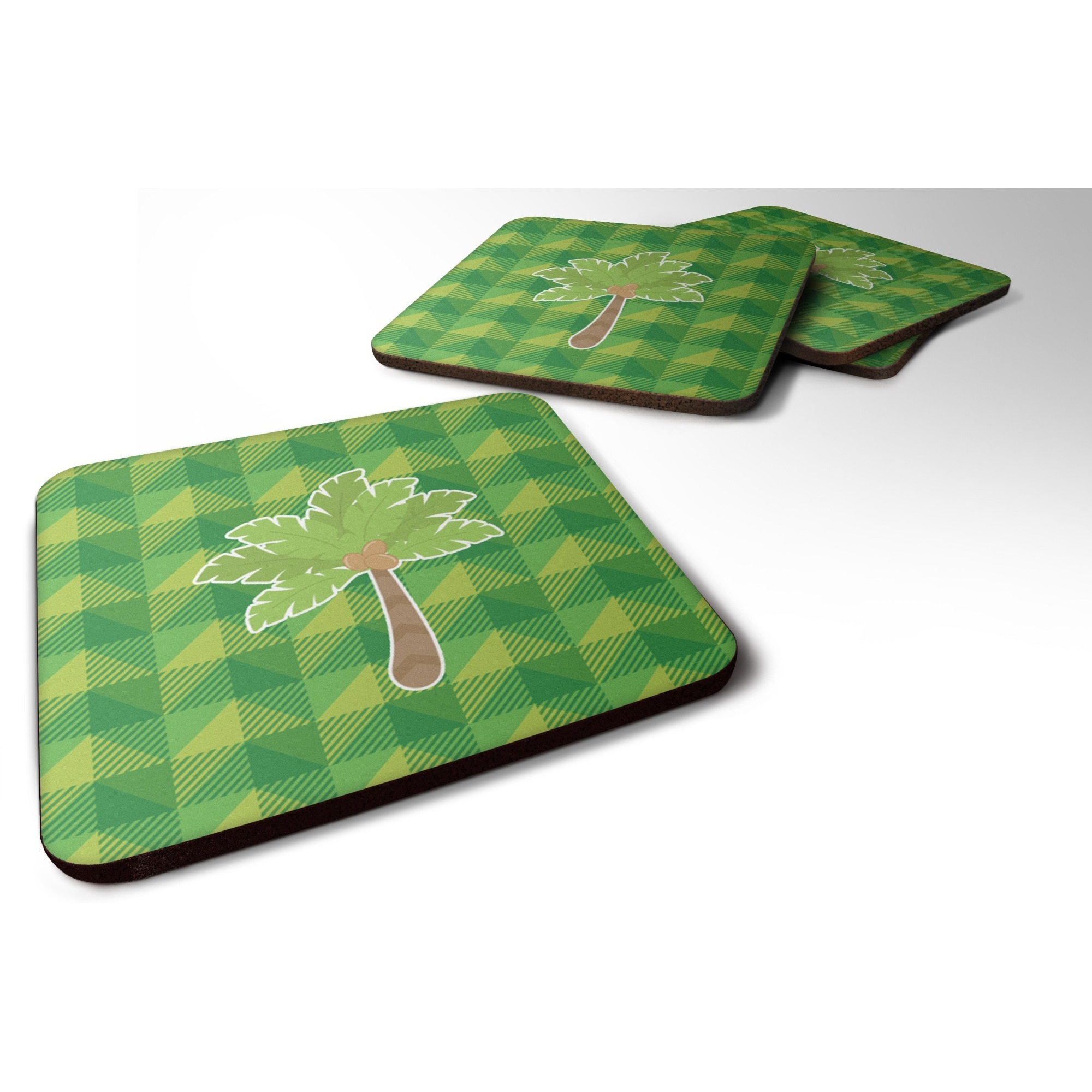 &quotCaroline's Treasures Palm Tree Foam Coaster, 3.5"", Multicolor"