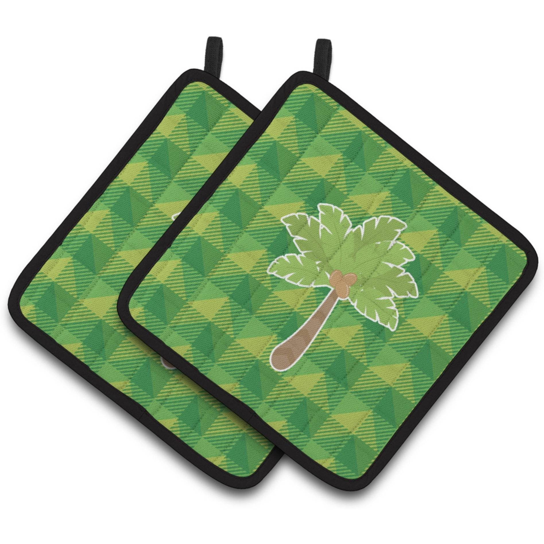 &quotCaroline's Treasures BB7027PTHD Palm Tree Pair of Pot Holders, 7.5 x 7.5"", Multicolor"