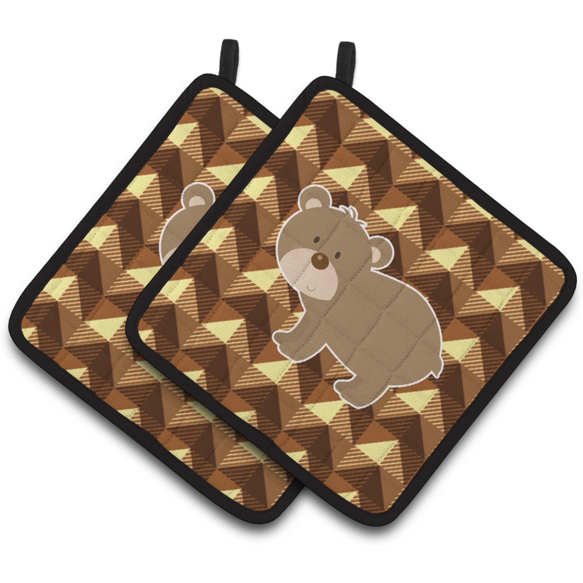 &quotCaroline's Treasures BB7030PTHD Bear Pair of Pot Holders, 7.5 x 7.5"", Multicolor"