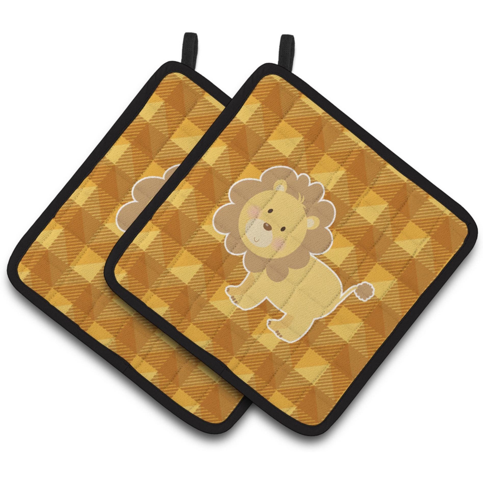 &quotCaroline's Treasures BB7032PTHD Lion Pair of Pot Holders, 7.5 x 7.5"", Multicolor"
