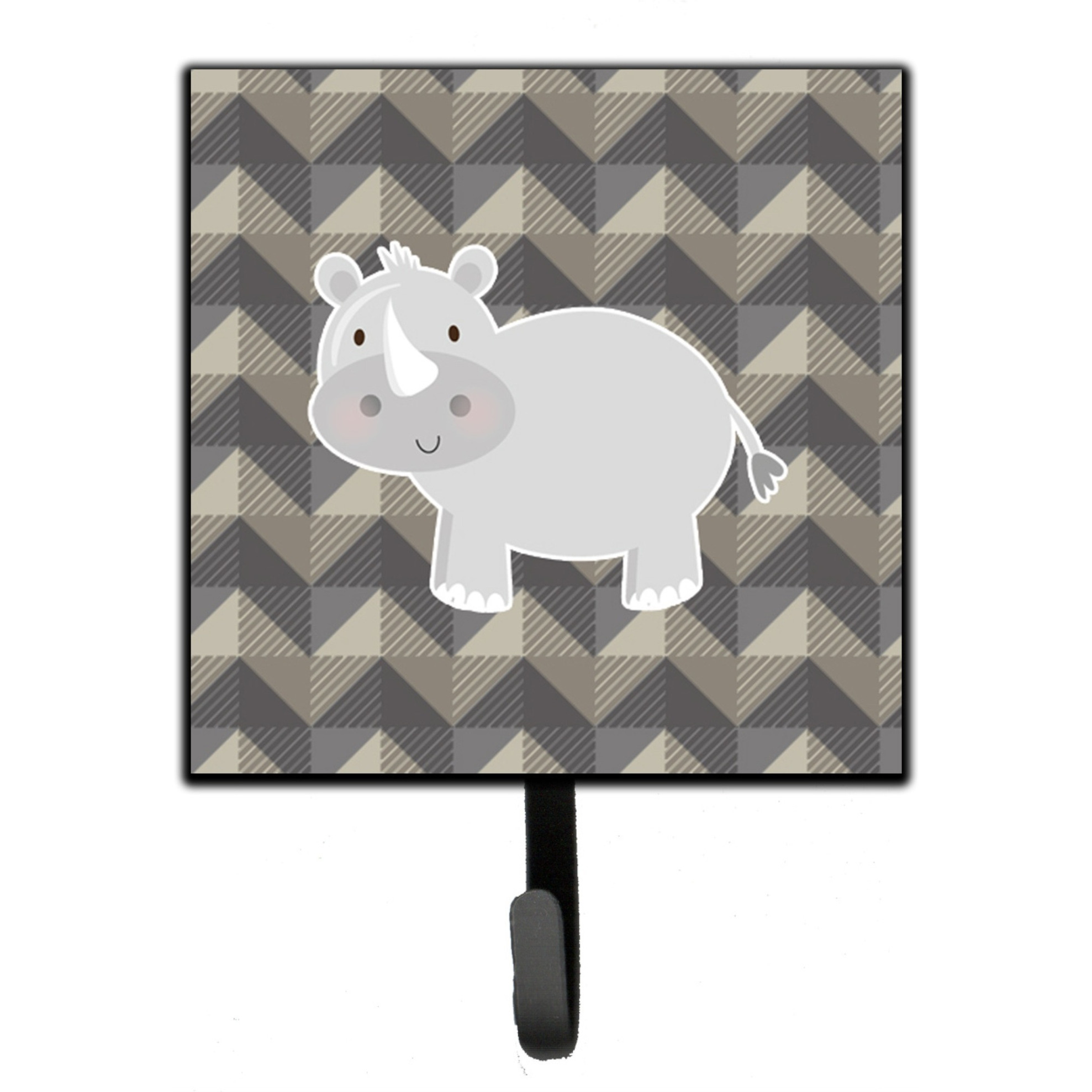 &quotCaroline's Treasures Rhinoceros Wall Hook, Small, Multicolor"