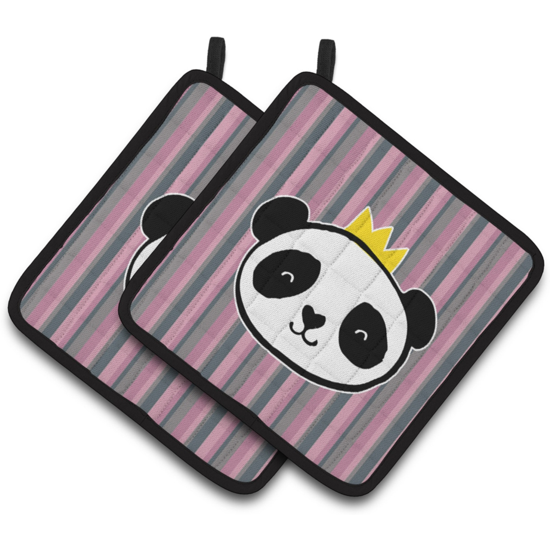 &quotCaroline's Treasures BB7037PTHD Panda Bear Queen Pair of Pot Holders, 7.5 x 7.5"", Multicolor"