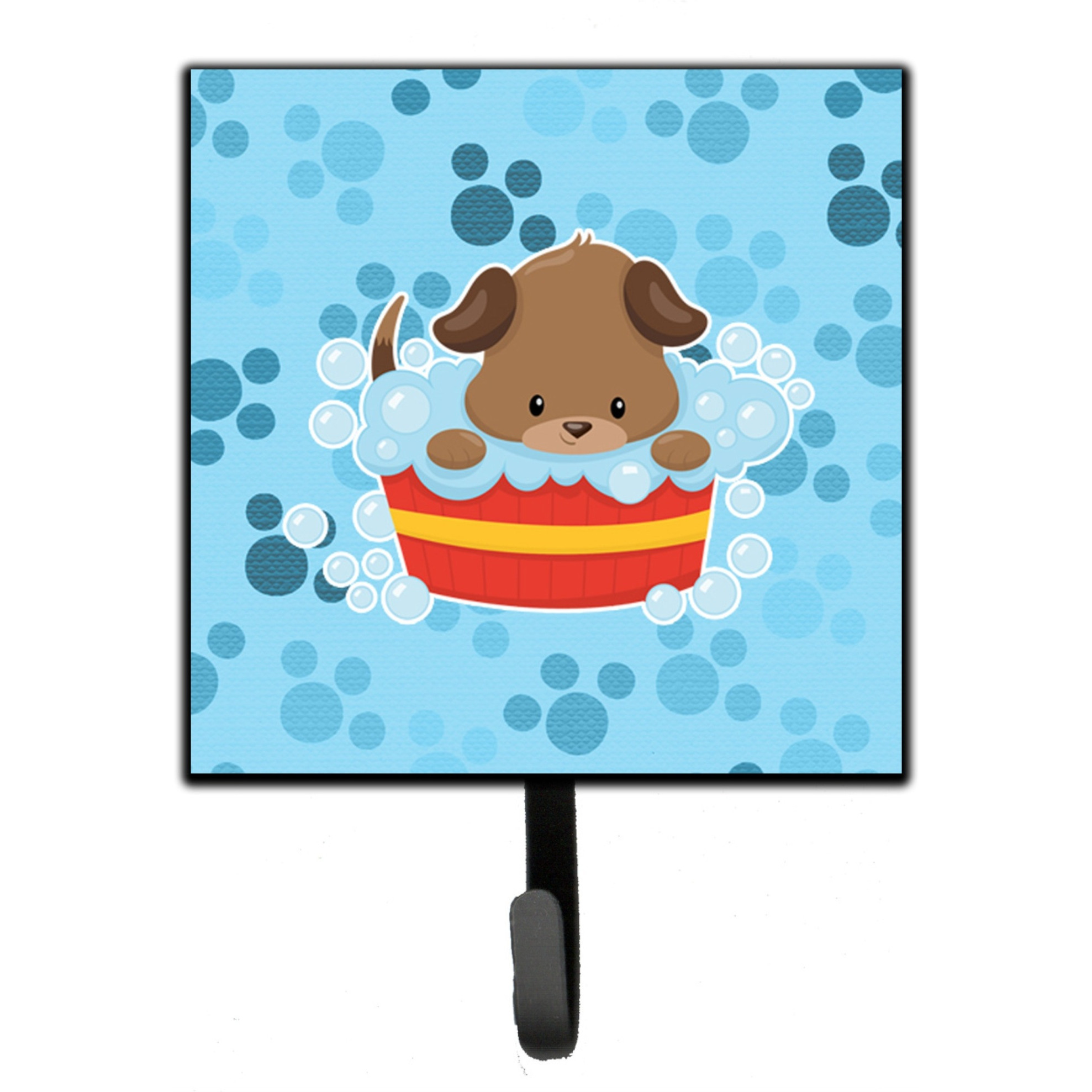 &quotCaroline's Treasures Puppy taking a bath Wall Hook, Small, Multicolor"