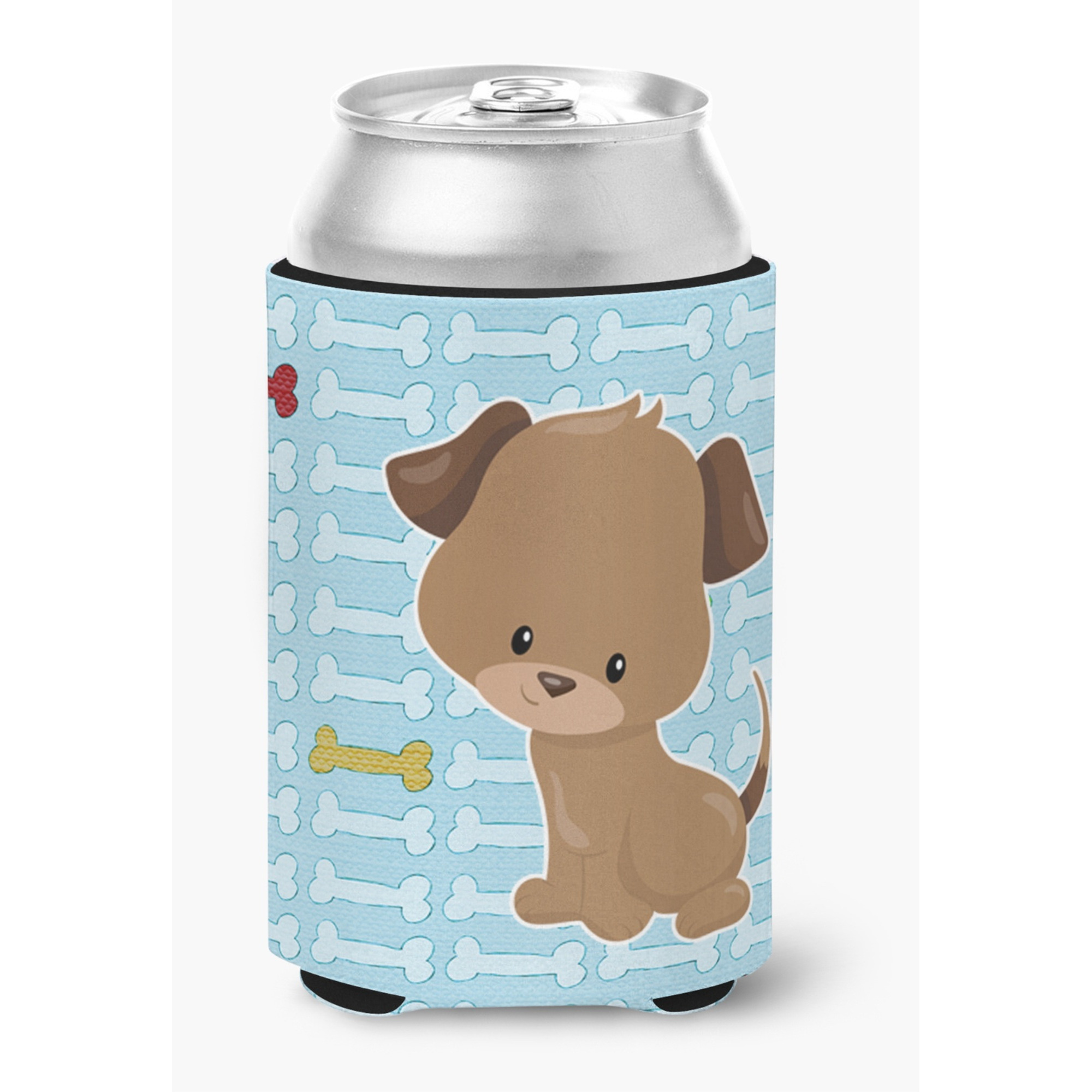 &quotCaroline's Treasures Puppy On Blue Bones Can or Bottle Hugger, Can Hugger, Multicolor"