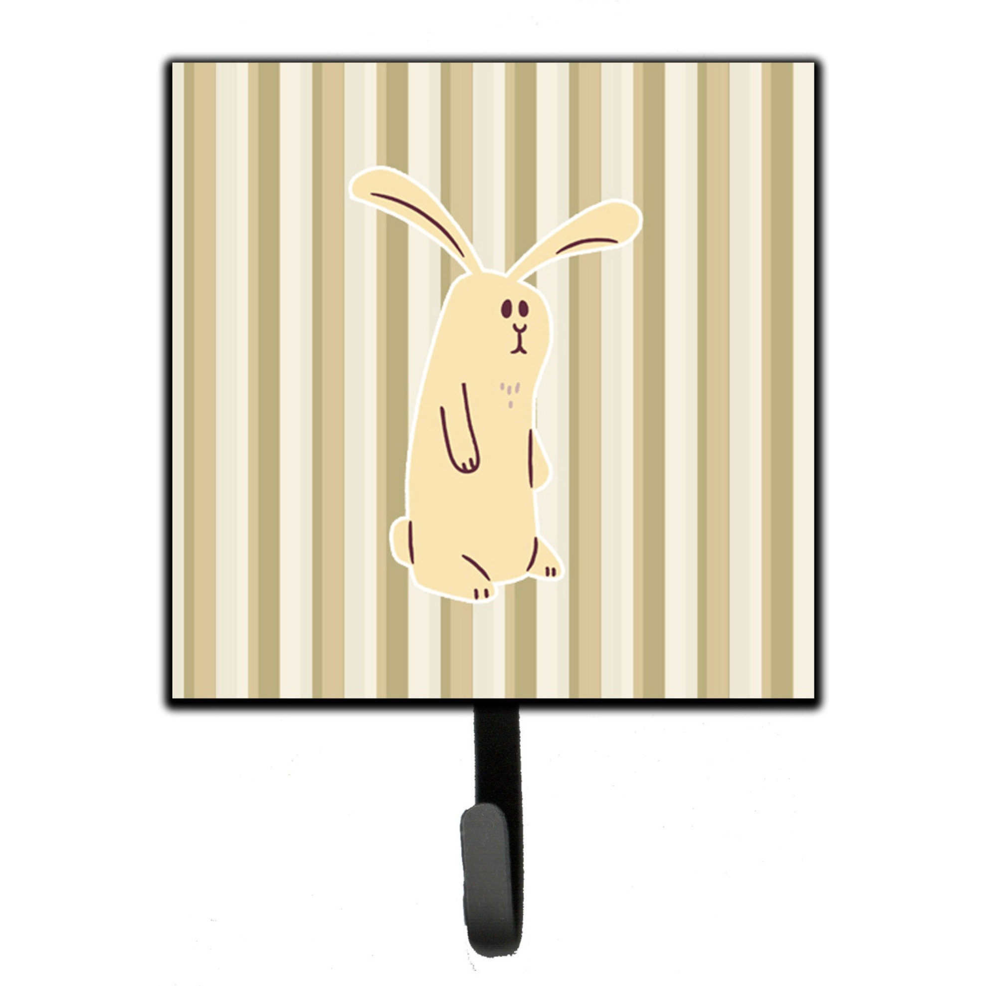 &quotCaroline's Treasures Rabbit on Stripes Wall Hook, Small, Multicolor"