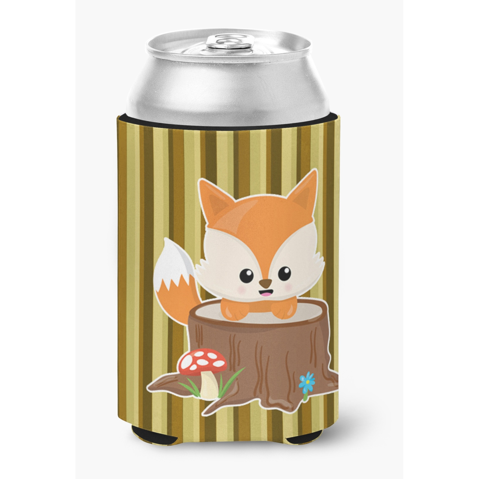 &quotCaroline's Treasures Baby Fox Tree Stripes Can or Bottle Hugger, Can Hugger, Multicolor"