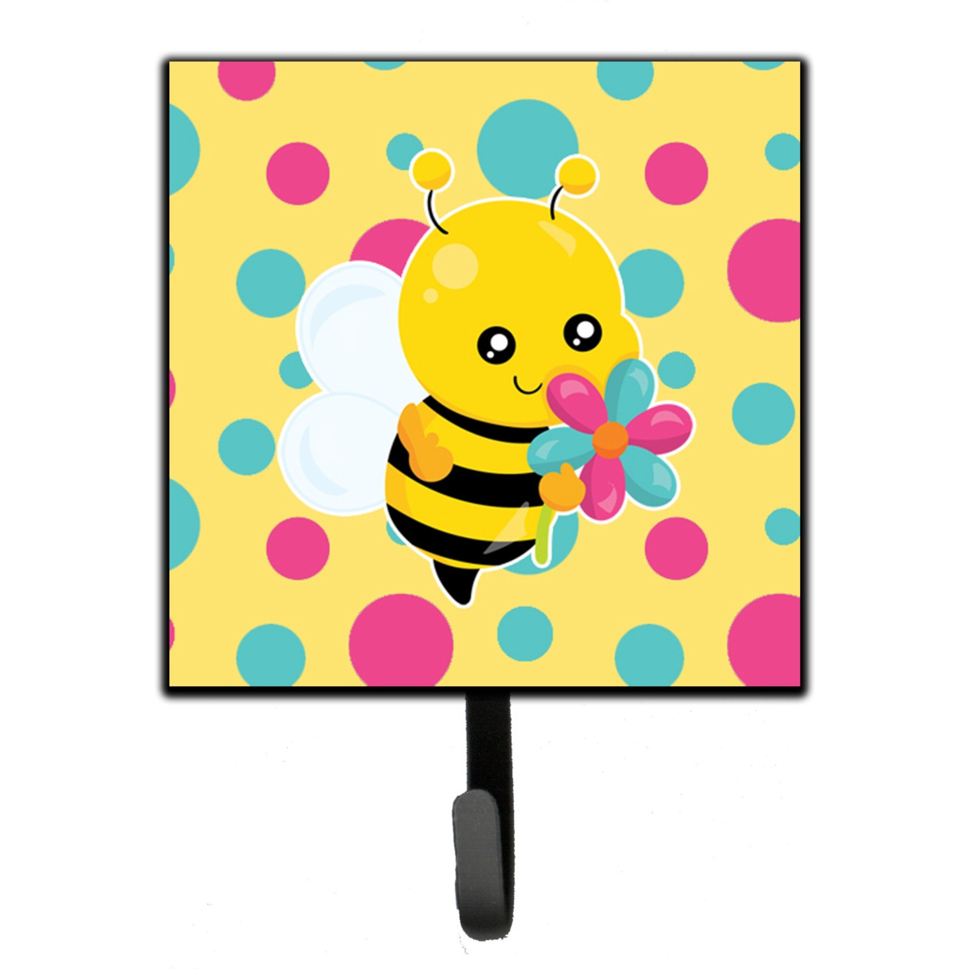 &quotCaroline's Treasures Bee with Flower Wall Hook, Small, Multicolor"