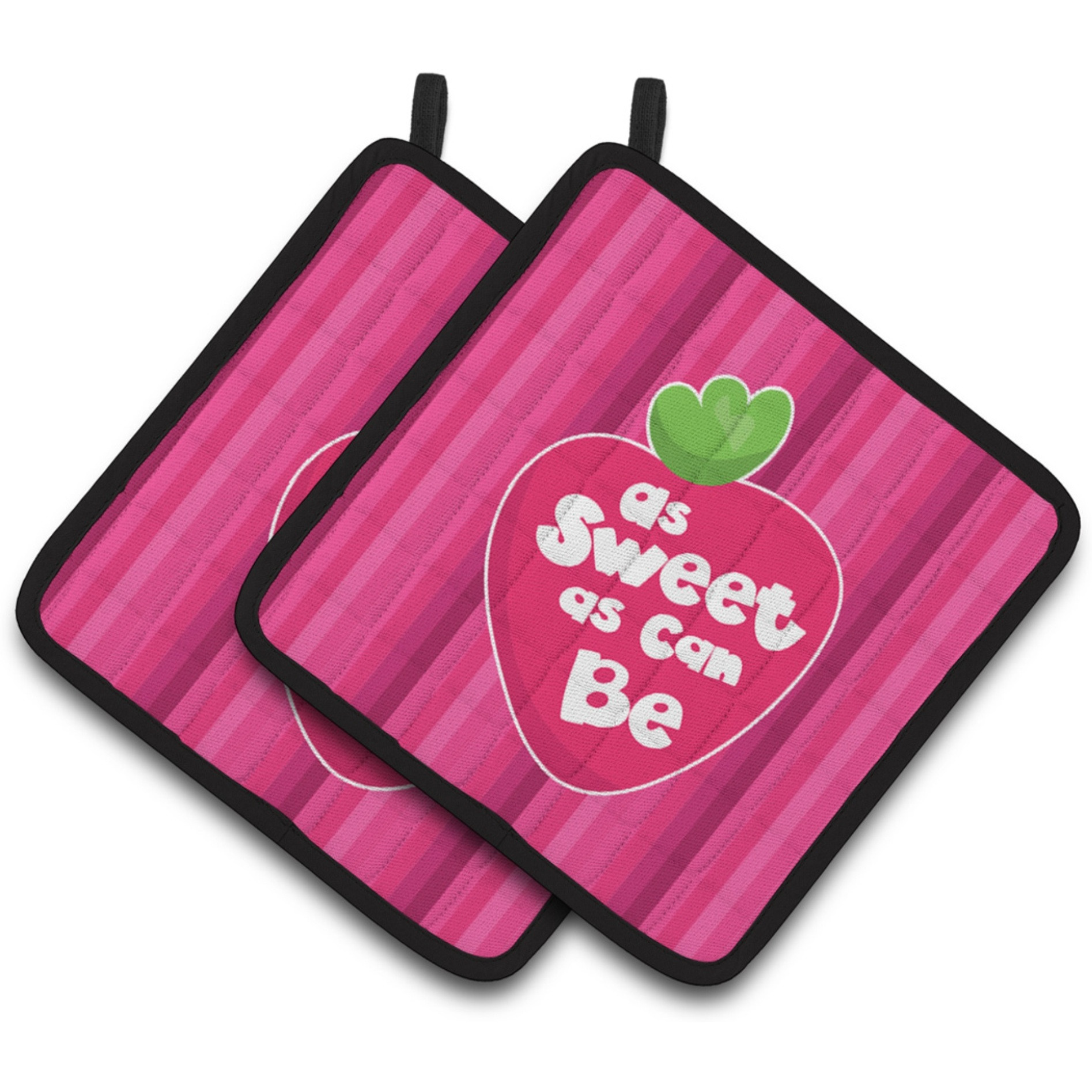 &quotCaroline's Treasures BB7106PTHD Stawberry As Sweet as Can Be Pair of Pot Holders, 7.5 x 7.5"", Multicolor"