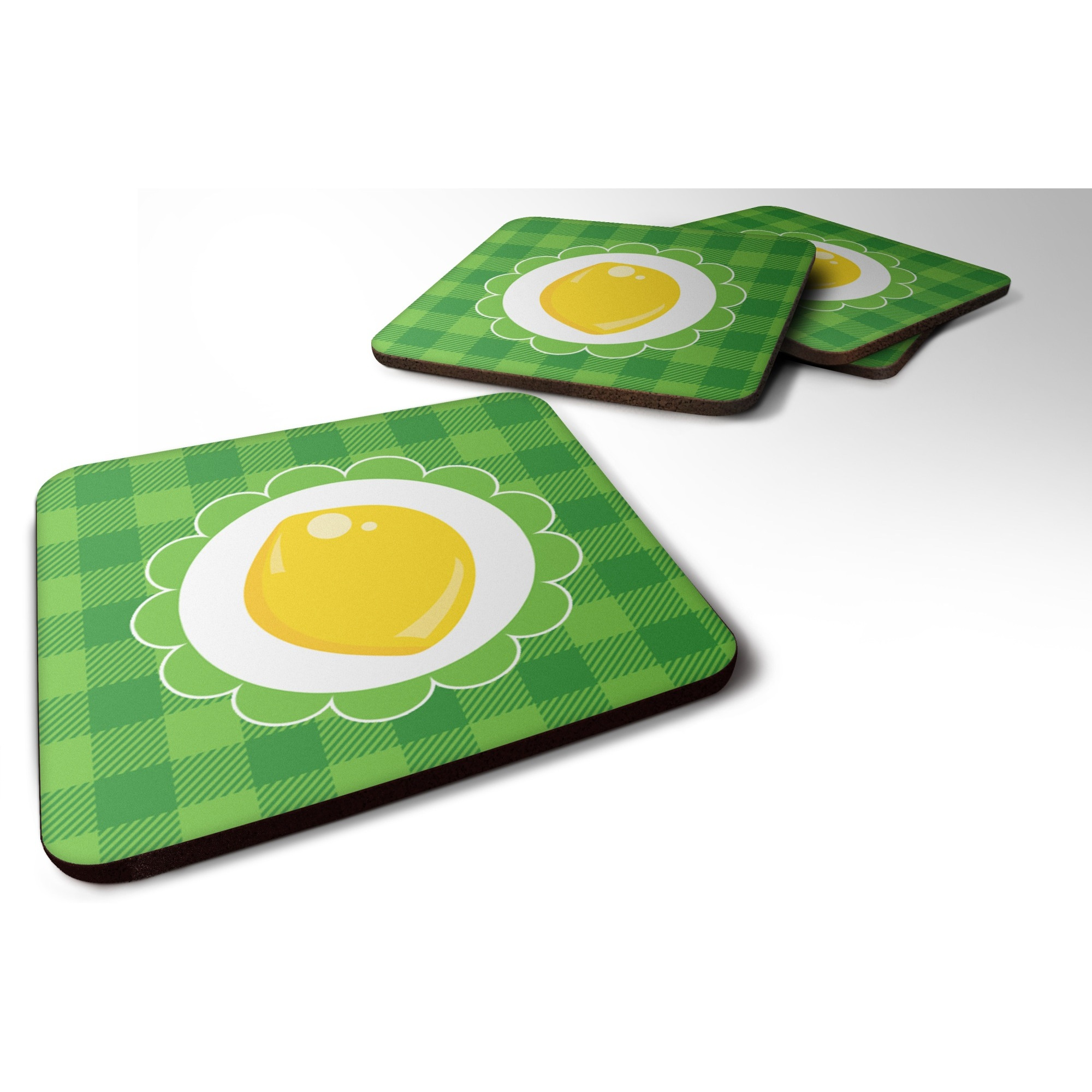 &quotCaroline's Treasures Lemon Foam Coaster Set of 4, 3.5, Multicolor"