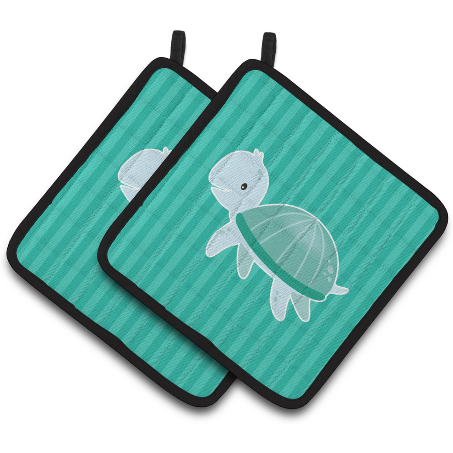 &quotCaroline's Treasures Sea Turtle Pair of Pot Holders, 7.5 x 7.5, Multicolor"