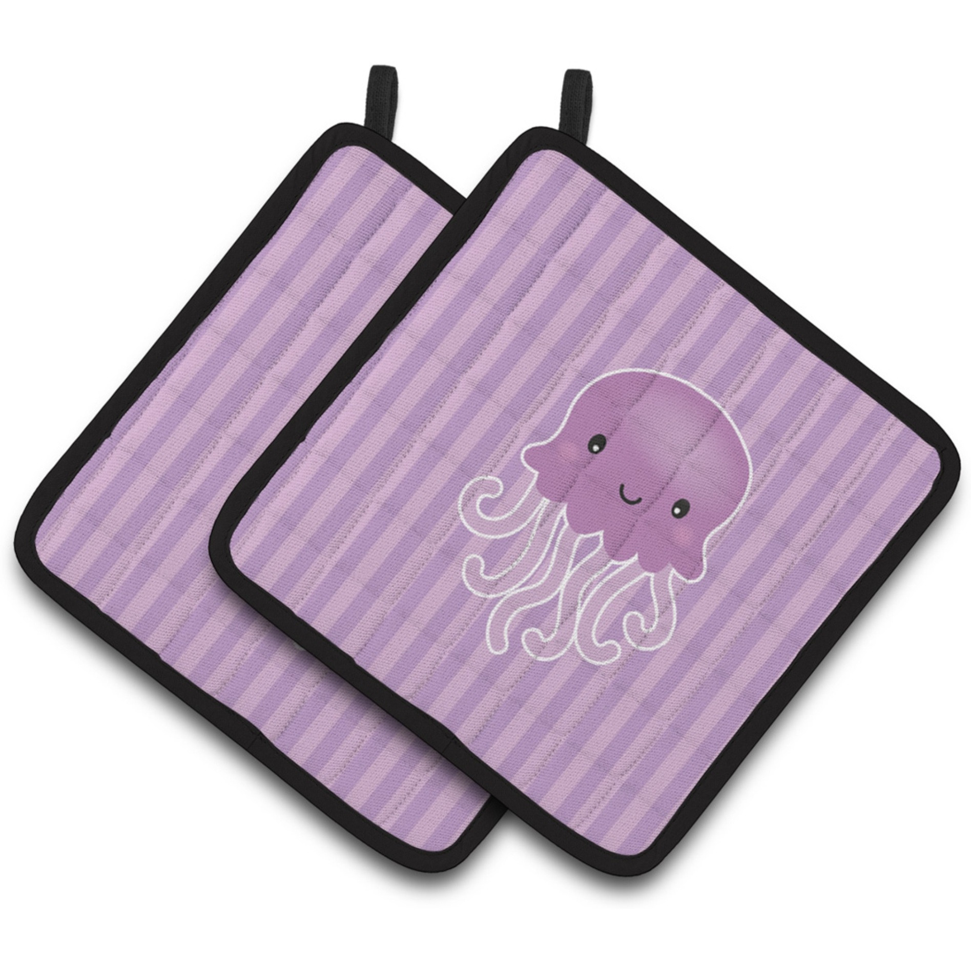 &quotCaroline's Treasures BB7122PTHD Jellyfish Pair of Pot Holders, 7.5 x 7.5"", Multicolor"