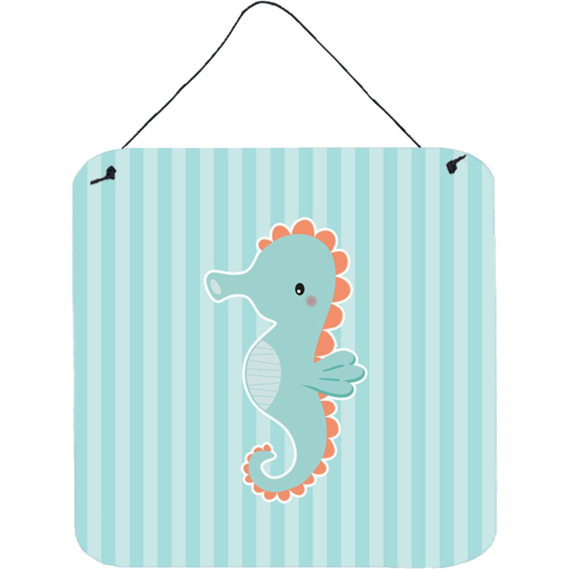 &quotCaroline's Treasures Seahorse Metal Print, 6"" x 6"", Multicolor"