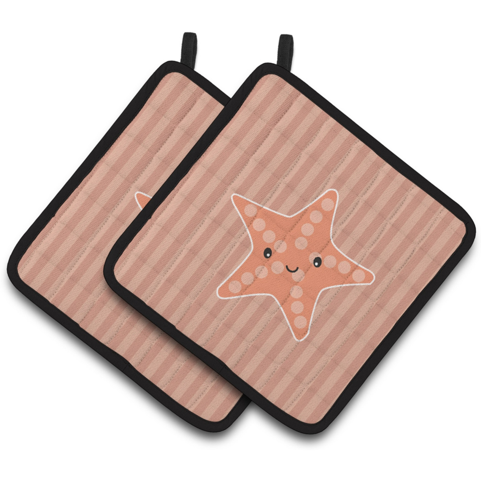 &quotCaroline's Treasures BB7126PTHD Starfish Pair of Pot Holders, 7.5 x 7.5"", Multicolor"