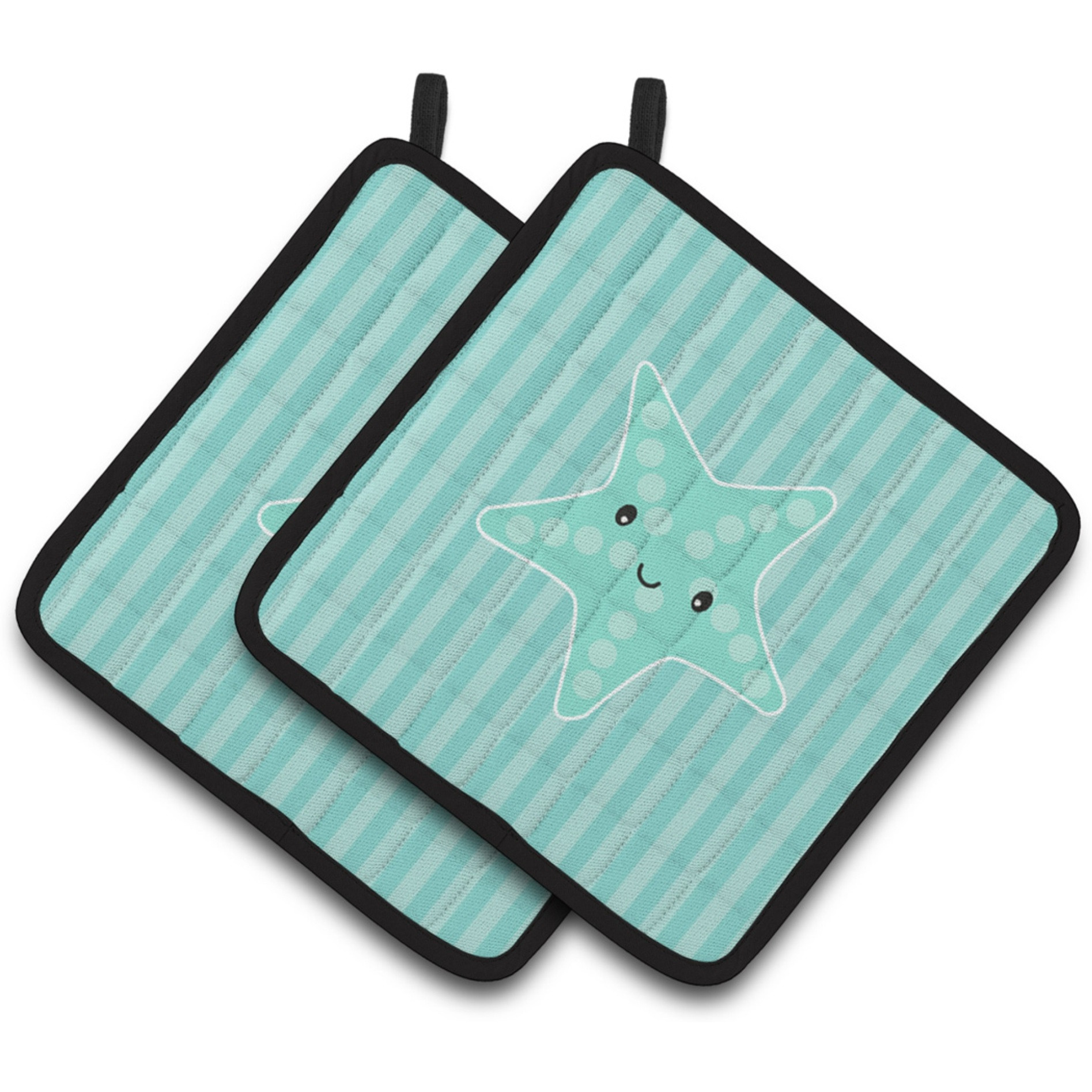 &quotCaroline's Treasures BB7127PTHD Starfish Pair of Pot Holders, 7.5 x 7.5"", Multicolor"