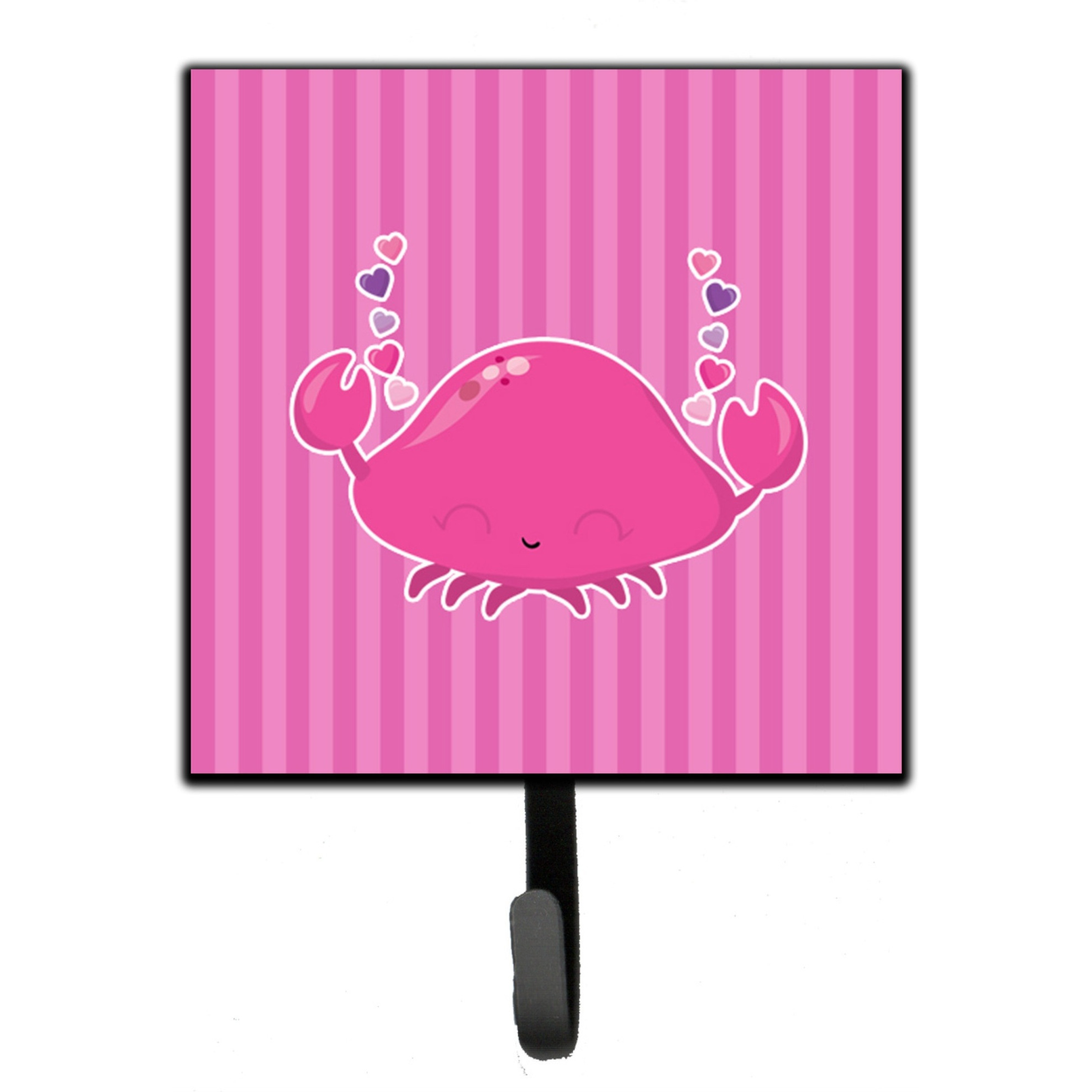 &quotCaroline's Treasures Pink Crab Wall Hook, Small, Multicolor"