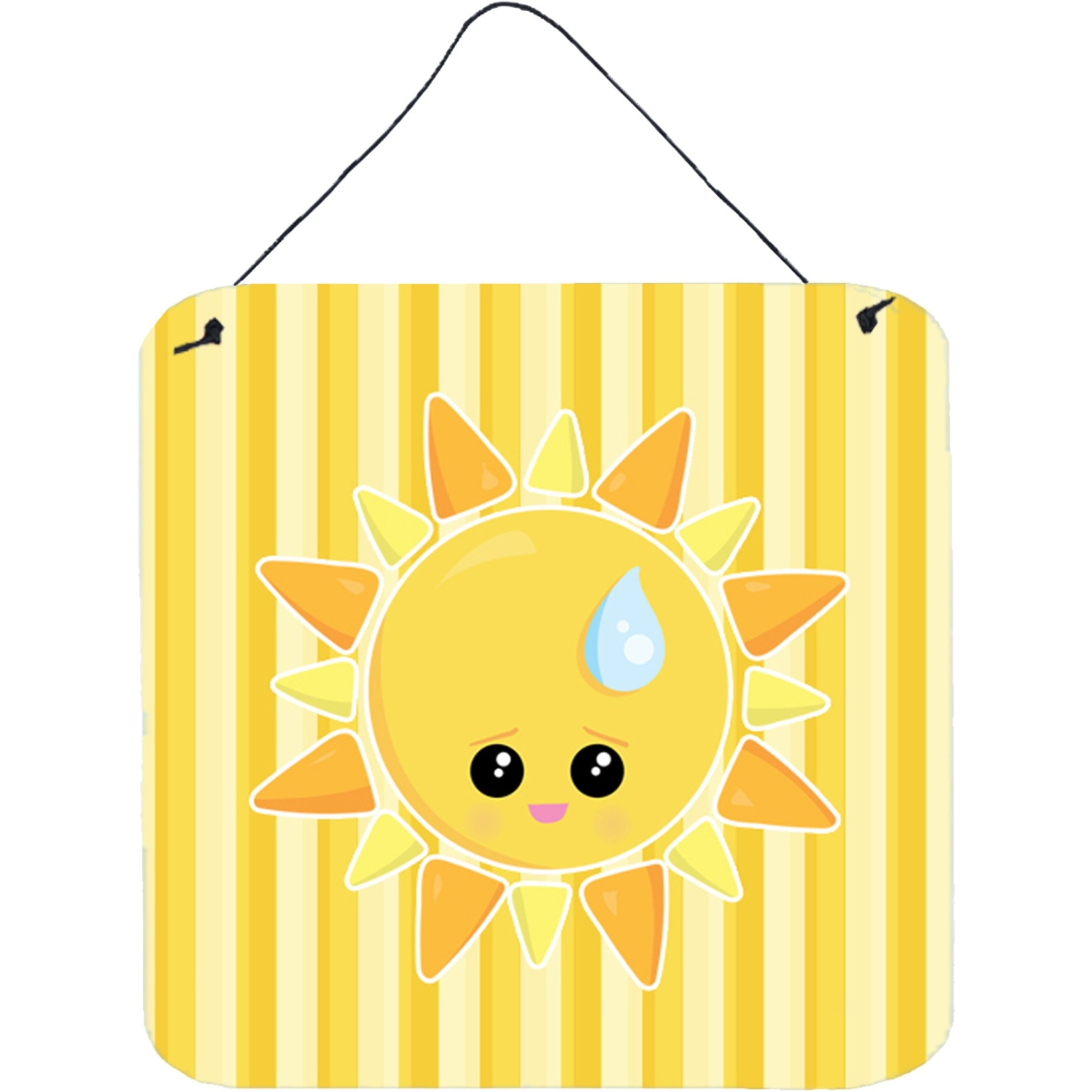 &quotCaroline's Treasures Weather Sun Sprinkle Face Metal Print, 6"" x 6"", Multicolor"