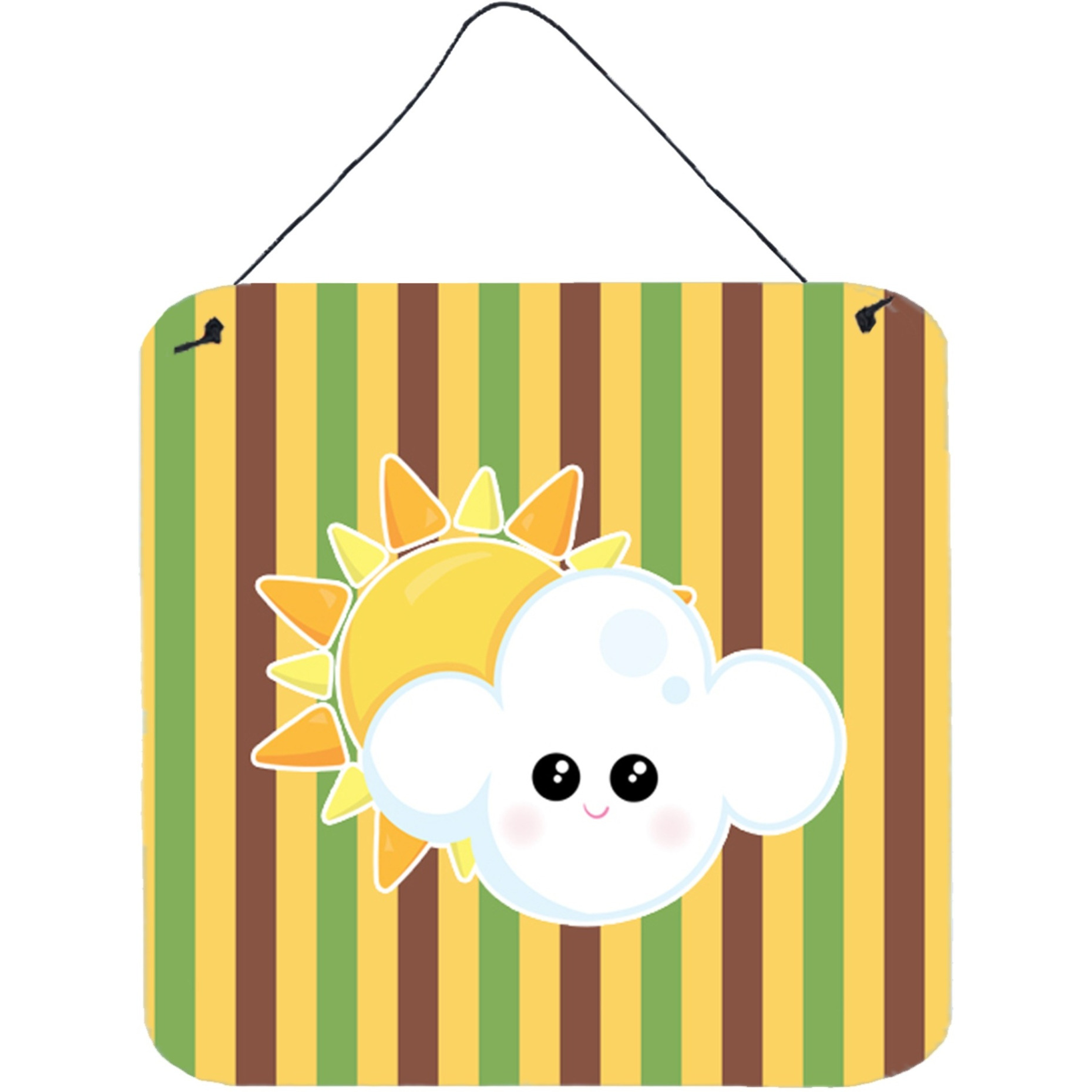 &quotCaroline's Treasures Weather Partly Cloudy Face Metal Print, 6"" x 6"", Multicolor"